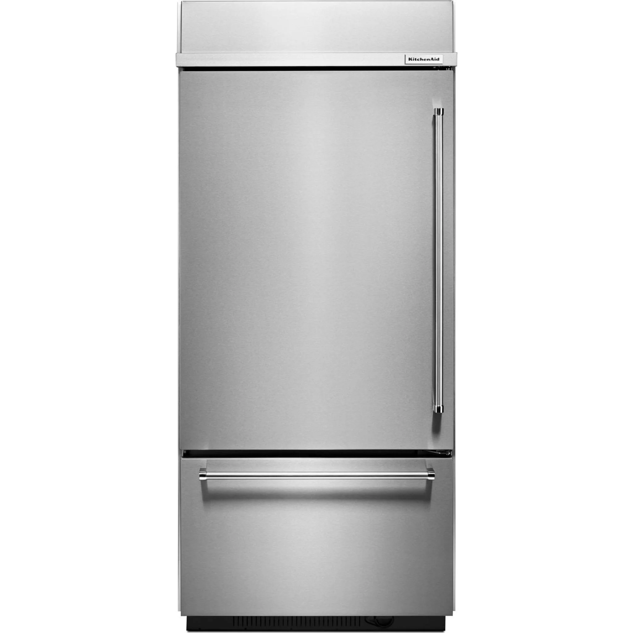 KitchenAid 20.9 cu.ft. 36" Width Built-In Stainless Bottom Mount Refrigerator with Platinum Interior Design - Stainless Steel (KBBL306ESS) - Image 11
