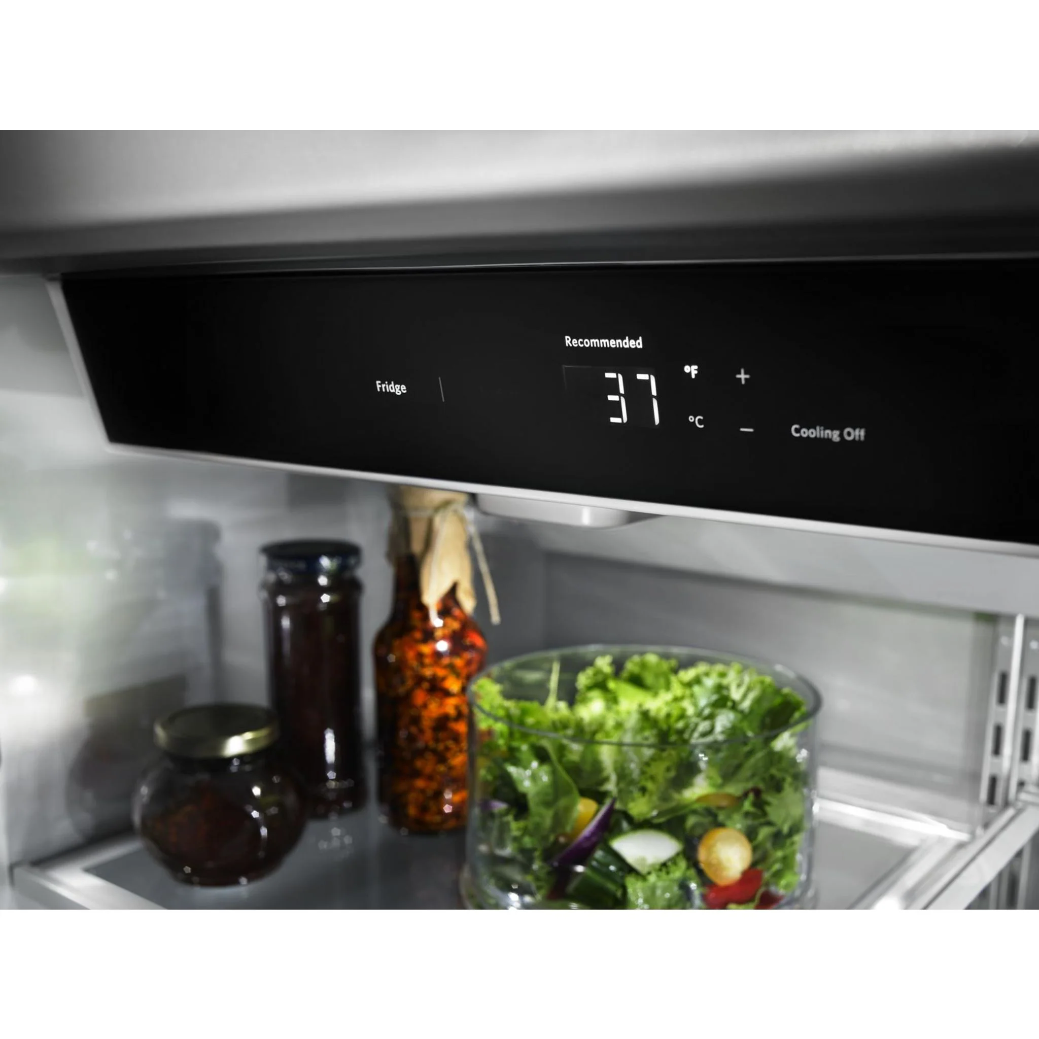 KitchenAid 20.9 cu.ft. 36" Width Built-In Stainless Bottom Mount Refrigerator with Platinum Interior Design - Stainless Steel (KBBL306ESS) - Image 23