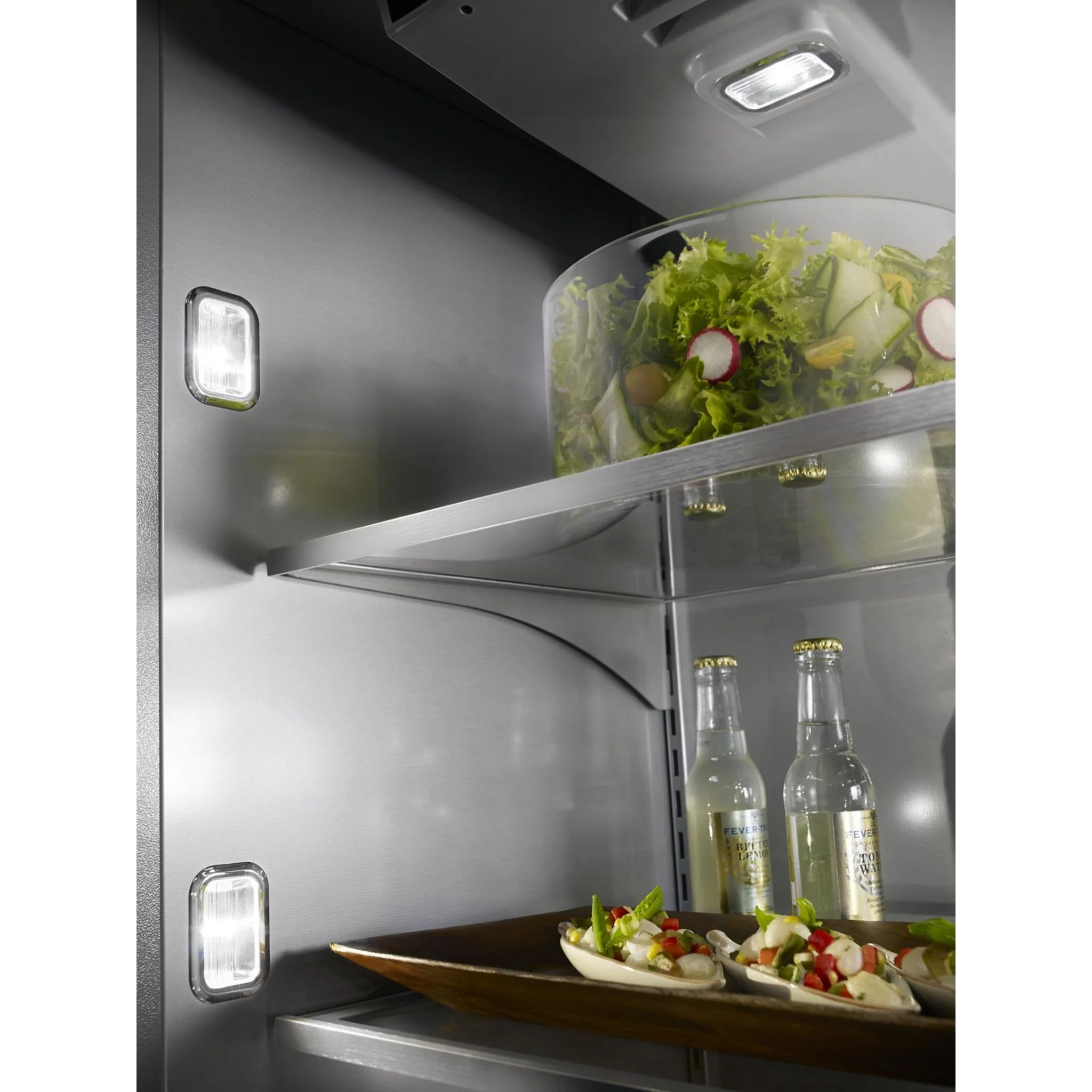 KitchenAid 20.9 cu.ft. 36" Width Built-In Stainless Bottom Mount Refrigerator with Platinum Interior Design - Stainless Steel (KBBR306ESS) - Image 24