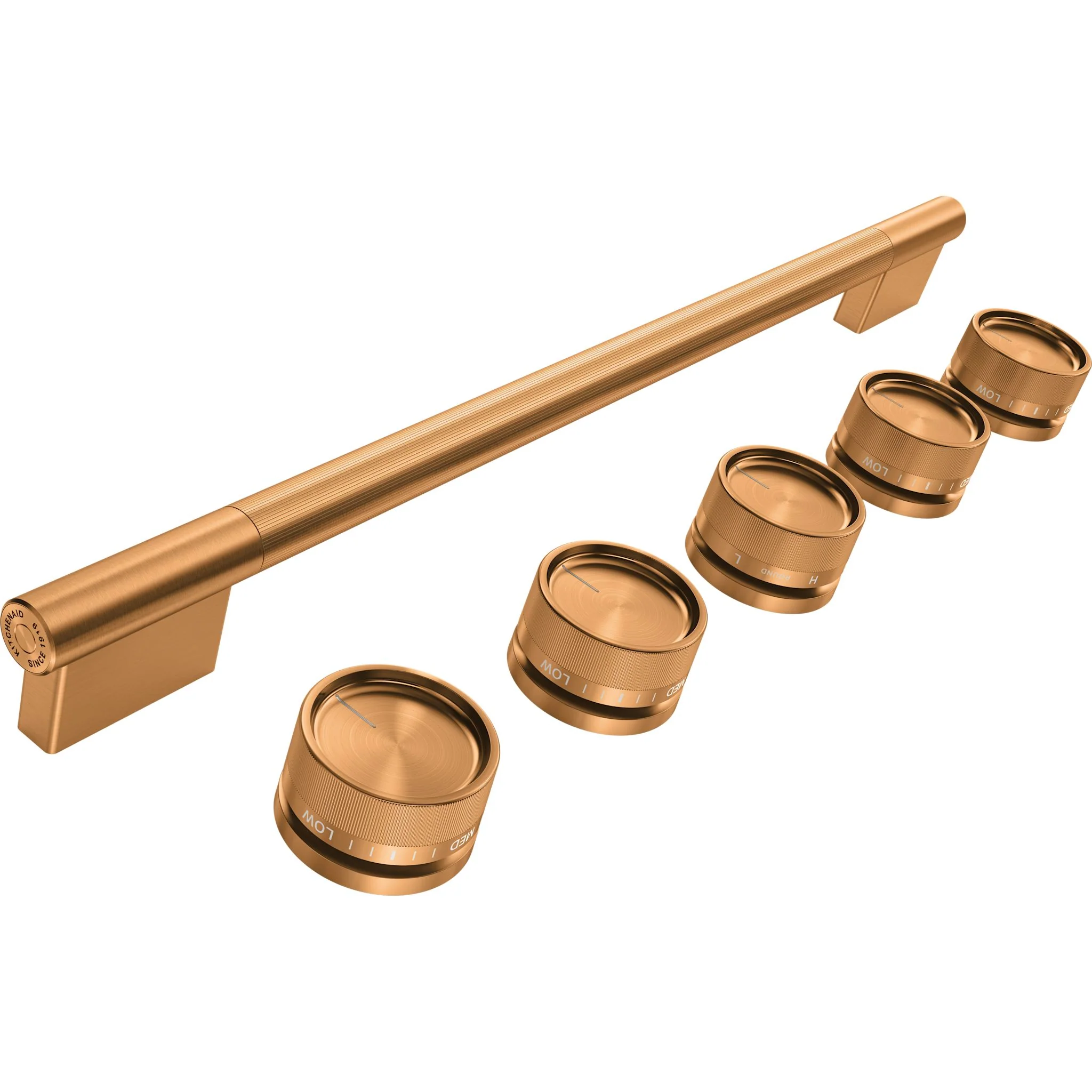 KitchenAid Bronze Handle and Knob Hardware Accessory Kit for  30 Slide-In Convection Range - Bronze (W11773967) - Image 2