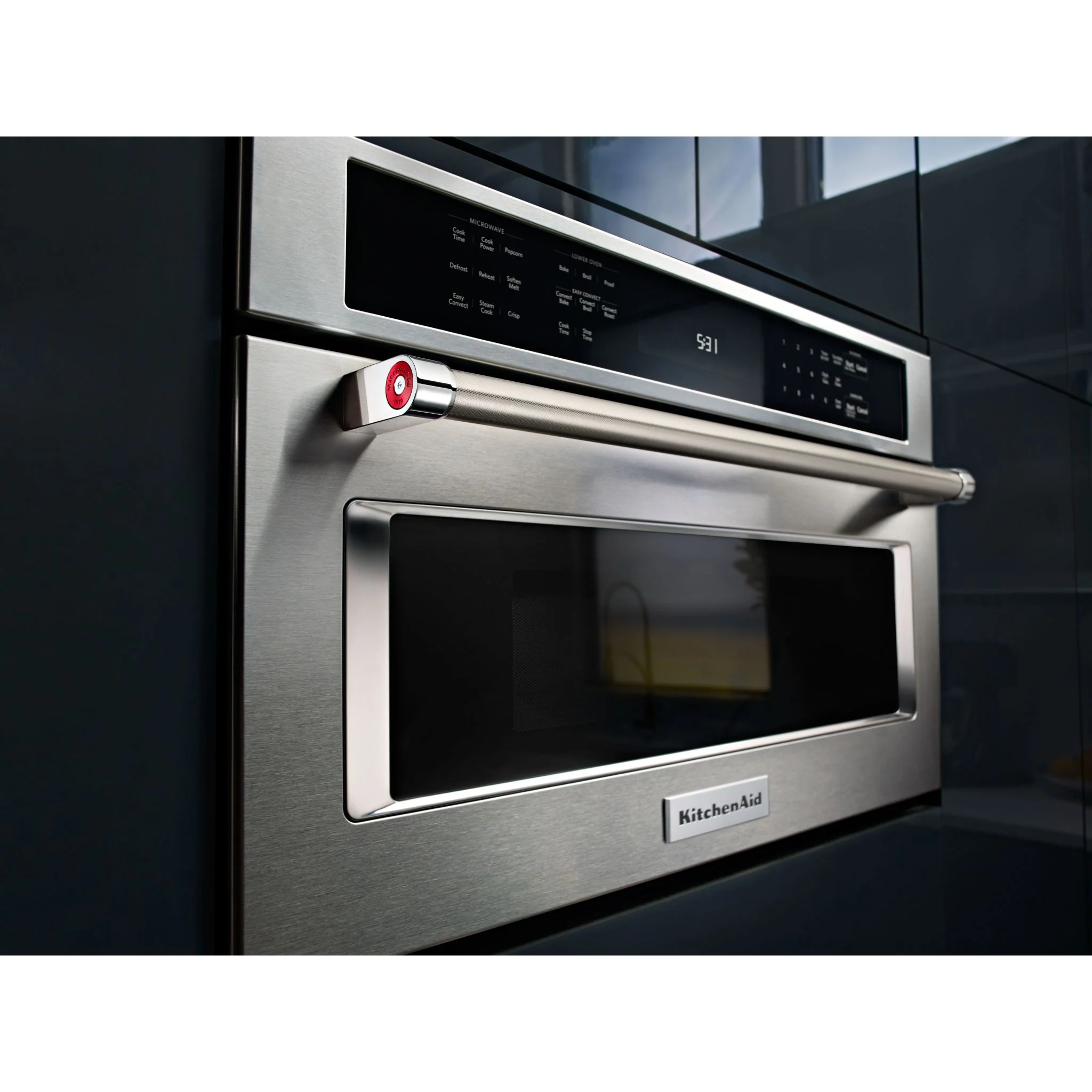 KitchenAid 27" Built In Microwave Oven with Convection Cooking - Stainless Steel (KMBP107ESS) - Image 2