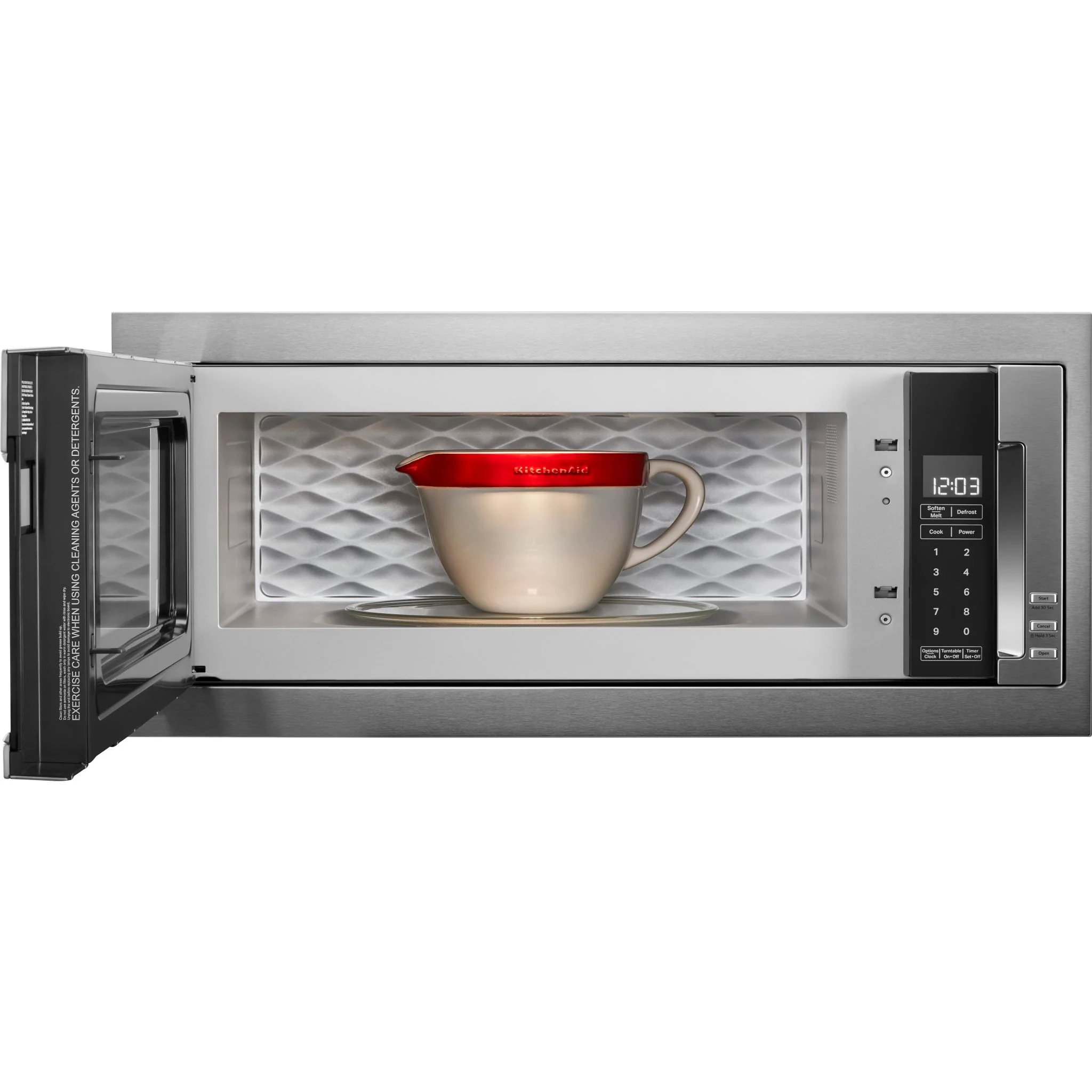 KitchenAid 900 Watt Built-In Low Profile Microwave with Slim Trim Kit -Stainless Steel (YKMBT5011KS) - Image 3