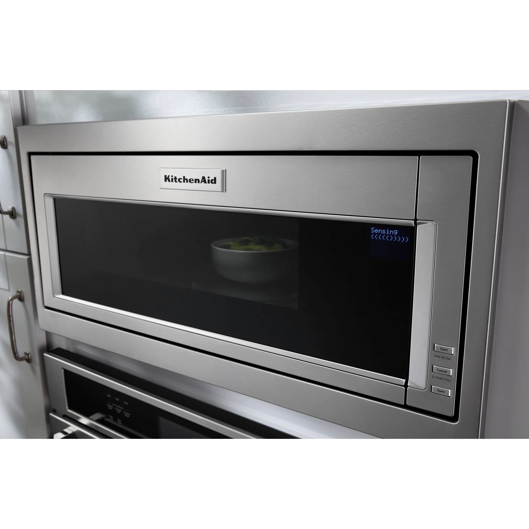 KitchenAid 900 Watt Built-In Low Profile Microwave with Slim Trim Kit -Stainless Steel (YKMBT5011KS) - Image 7