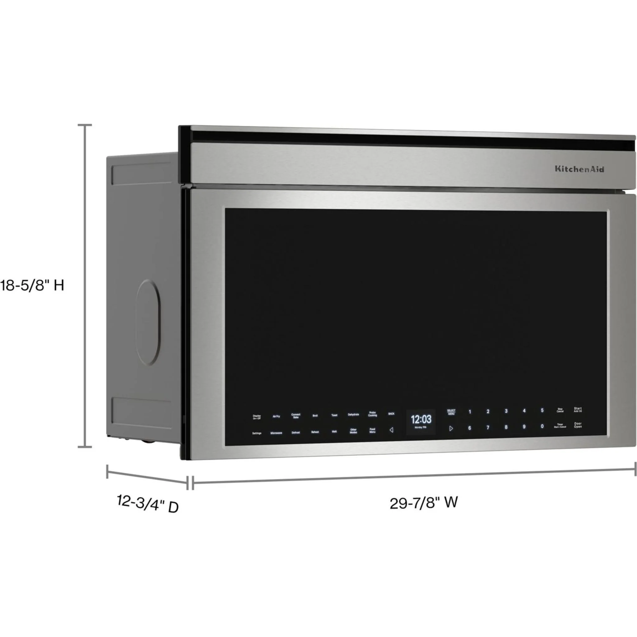 KitchenAid Built-In More-in-One Convection Microwave Oven with Air Fry Mode -PrintShield Stainless (YKMBT730SPS) - Image 3