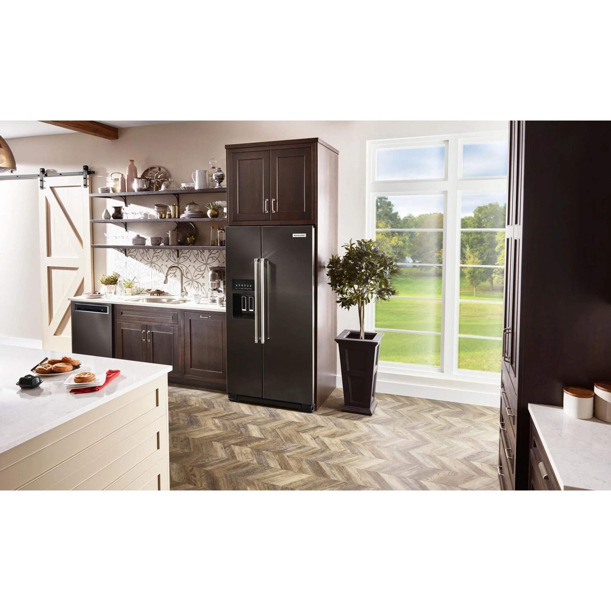KitchenAid  19.9 cu.. ft. Counter-Depth Side-by-Side Refrigerator with Exterior Ice and Water - Black Stainless (KRSC700HBS) - Image 28