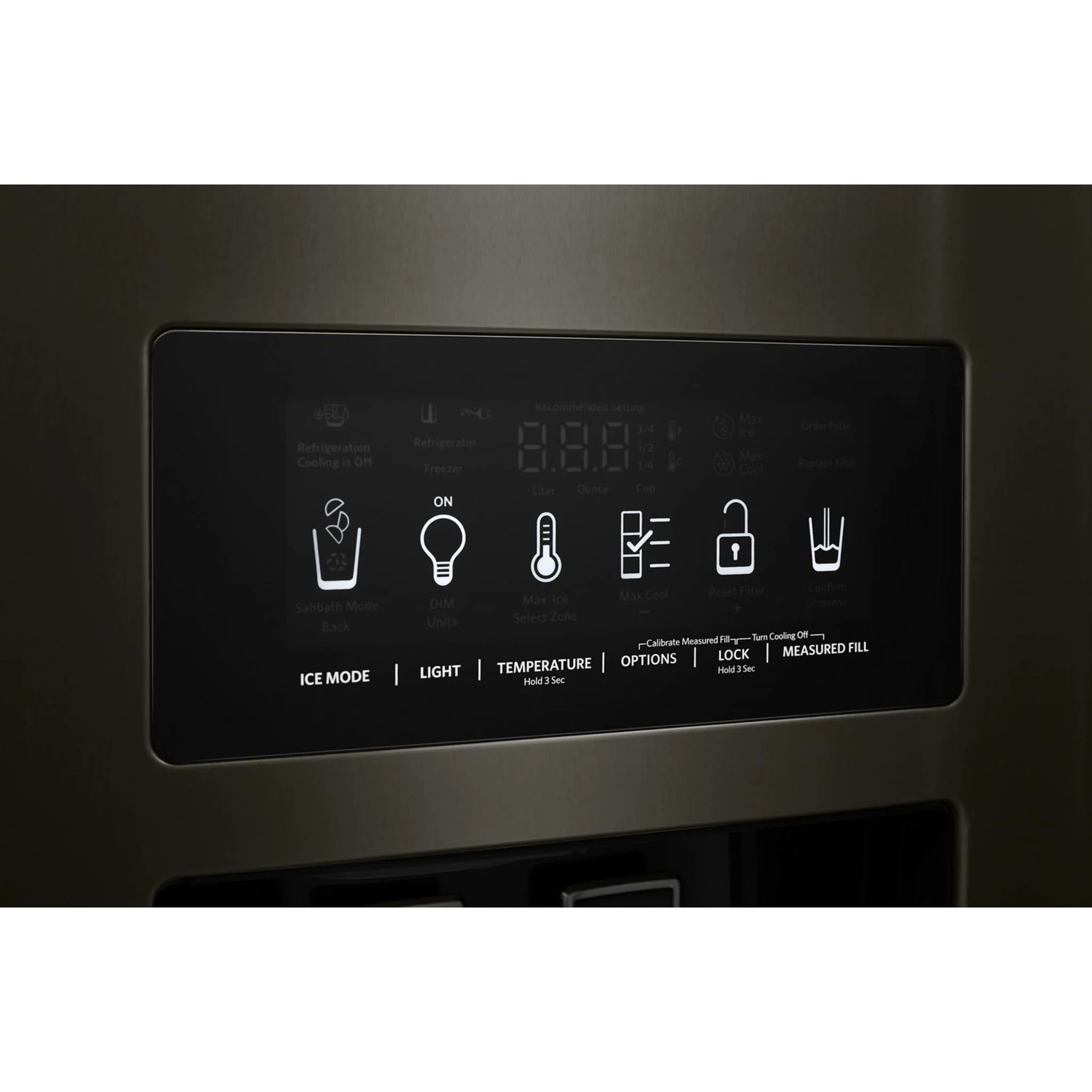 KitchenAid  19.9 cu.. ft. Counter-Depth Side-by-Side Refrigerator with Exterior Ice and Water - Black Stainless (KRSC700HBS) - Image 32
