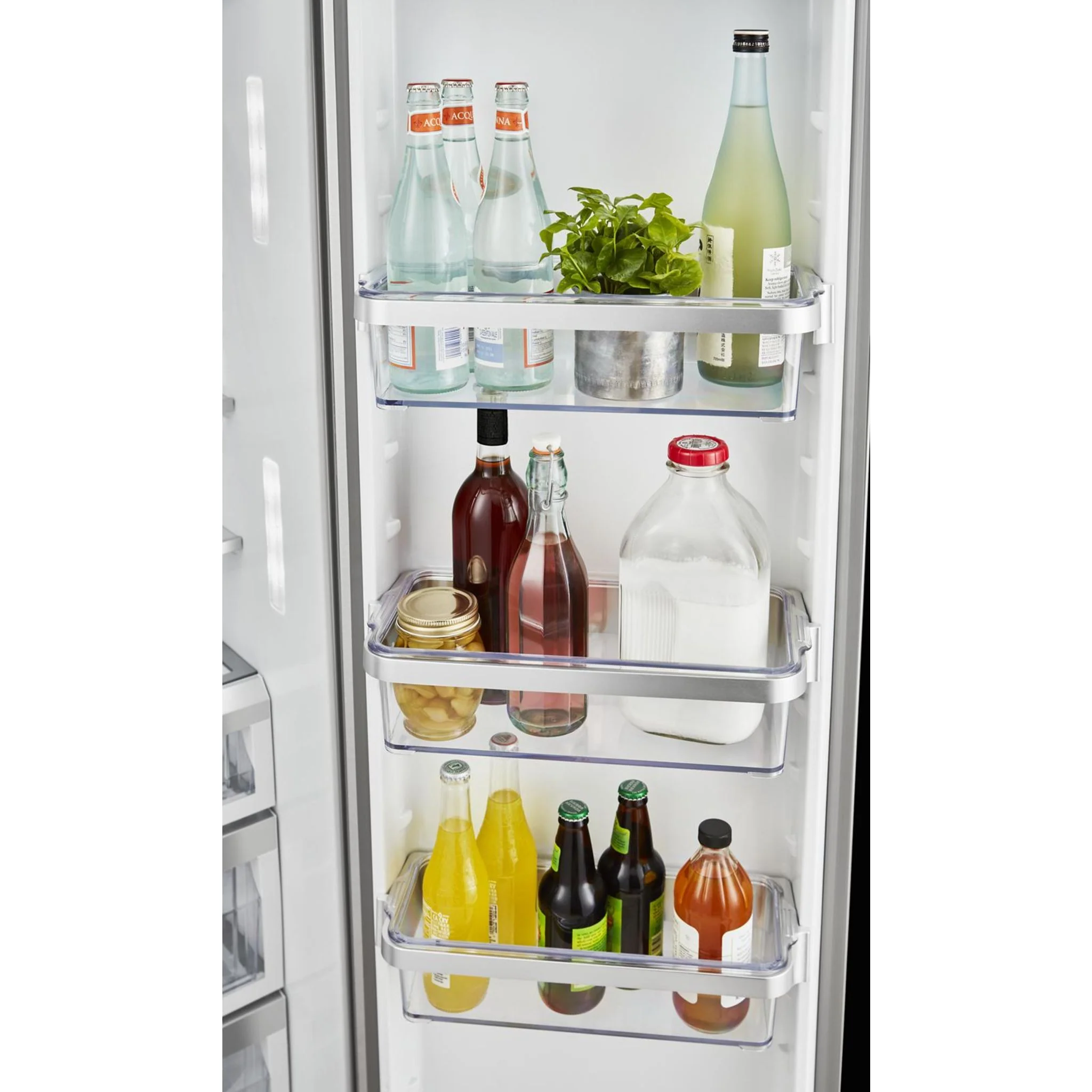 KitchenAid  19.9 cu.. ft. Counter-Depth Side-by-Side Refrigerator with Exterior Ice and Water - Black Stainless (KRSC700HBS) - Image 39
