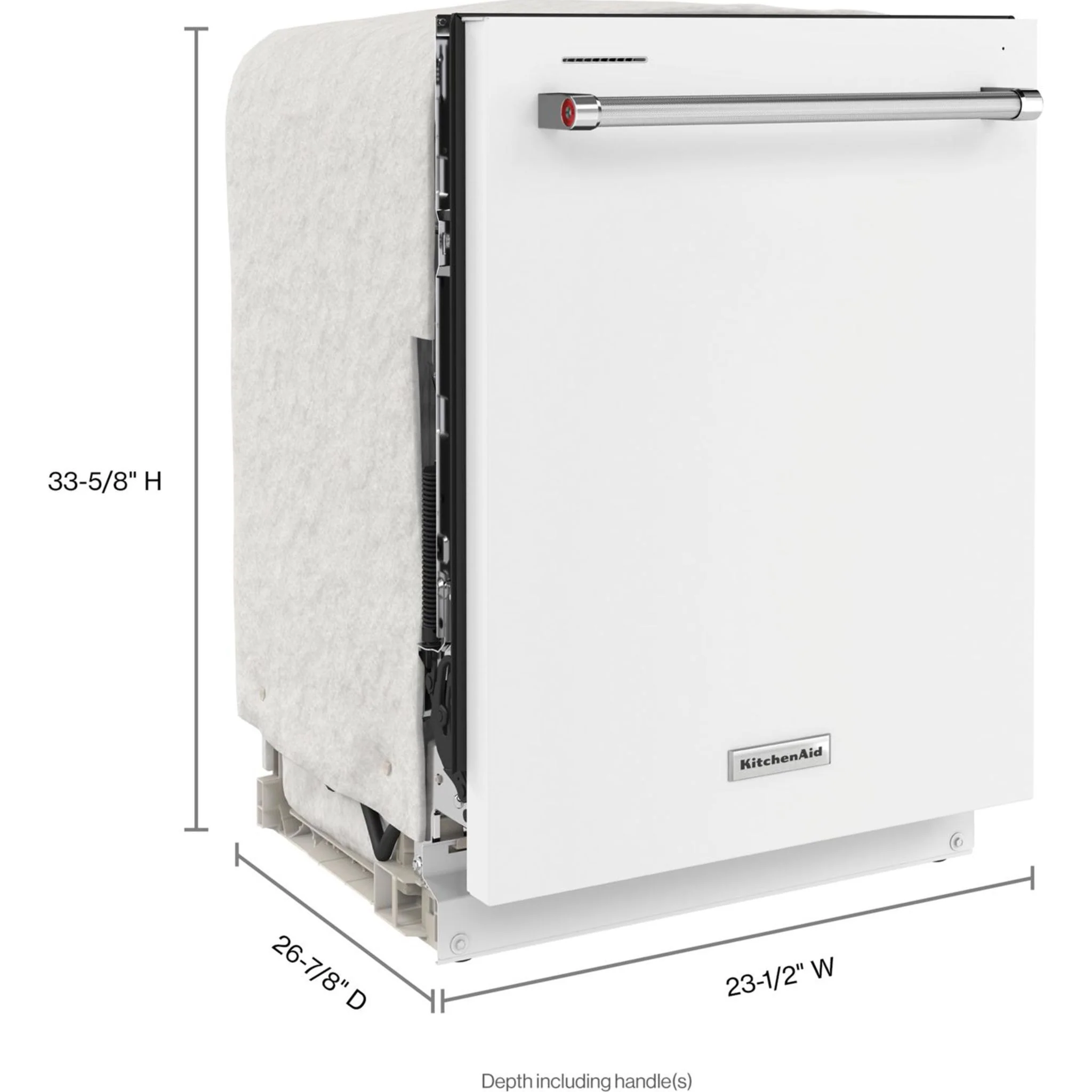 KitchenAid 39 dBA Dishwasher with Third Level Utensil Rack - White (KDTE204KWH) - Image 39