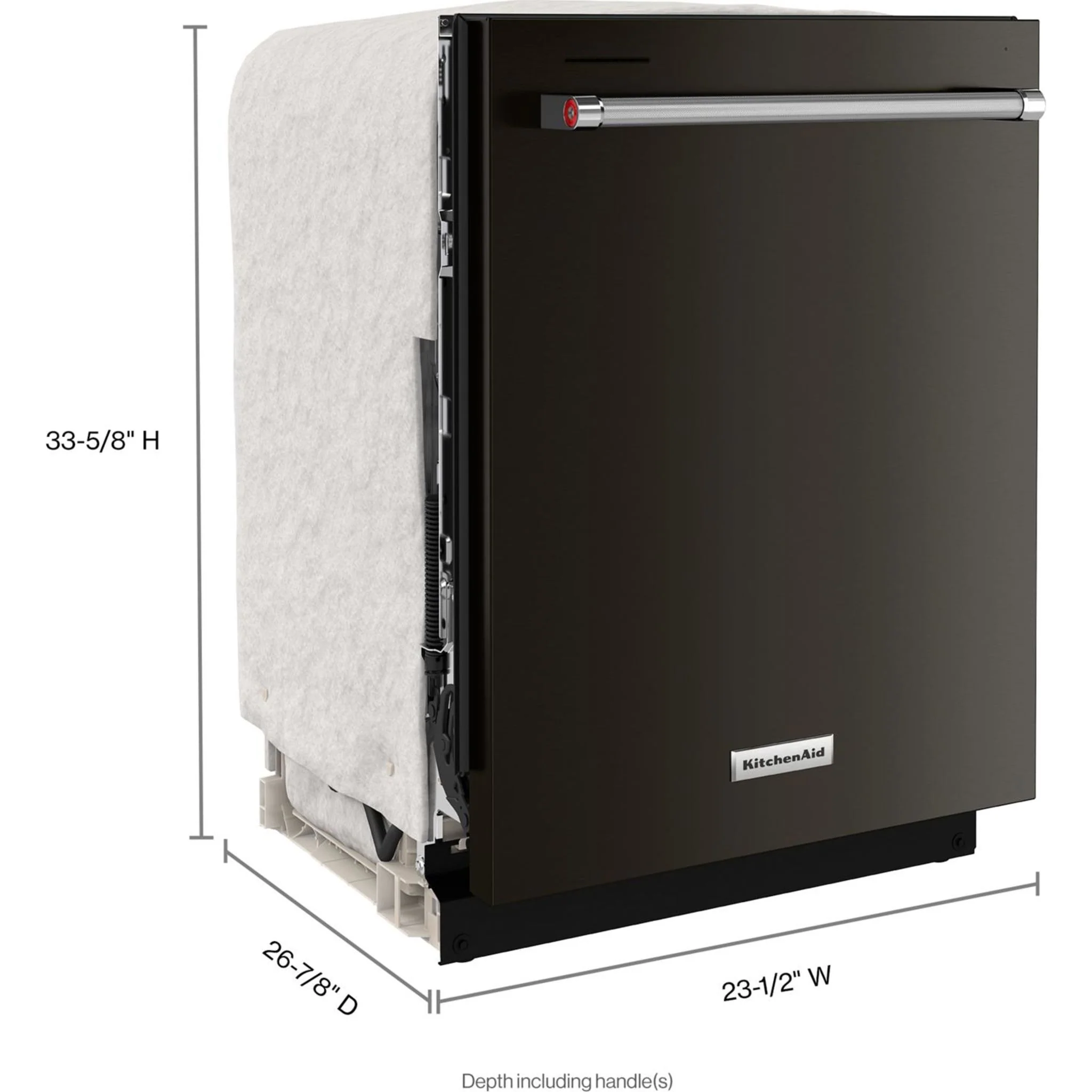 KitchenAid  39 dBA Dishwasher in PrintShield Finish with Third Level Utensil Rack - Black Stainless (KDTE204KBS) - Image 13