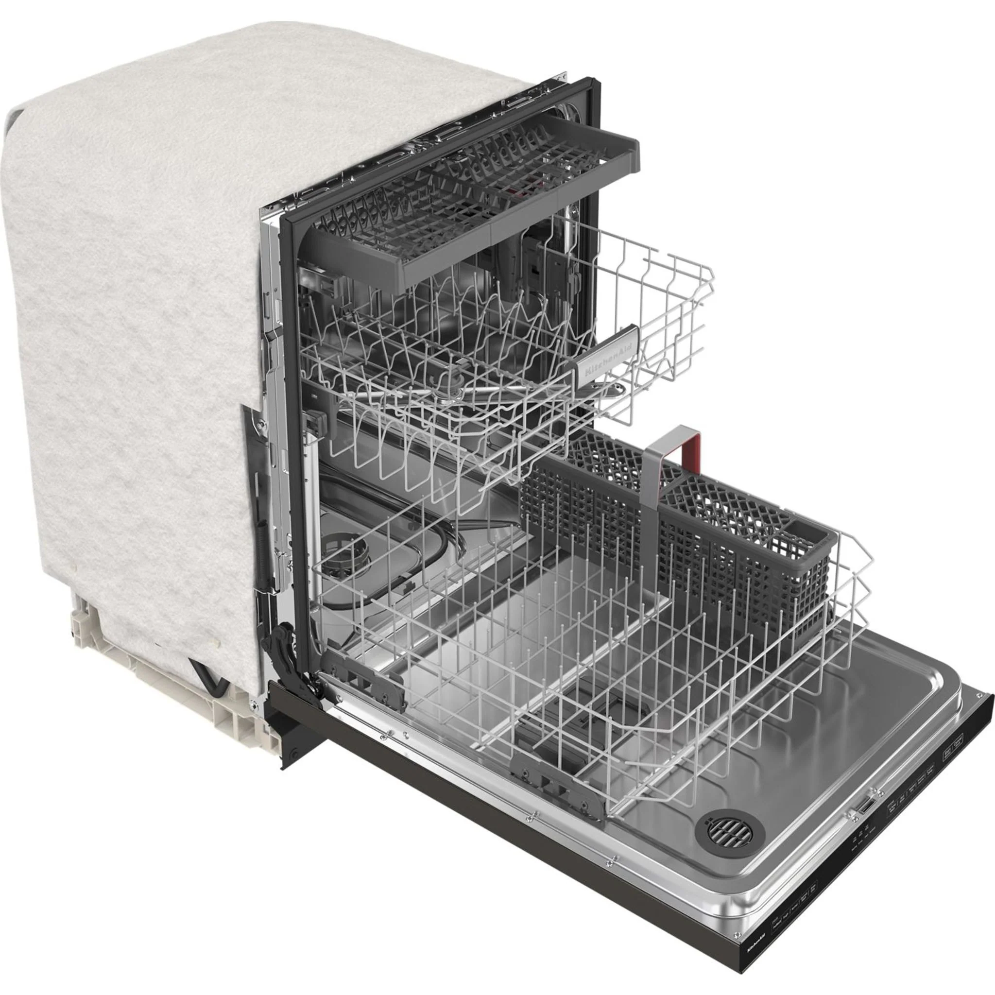 KitchenAid  39 dBA Dishwasher in PrintShield Finish with Third Level Utensil Rack - Black Stainless (KDTE204KBS) - Image 27