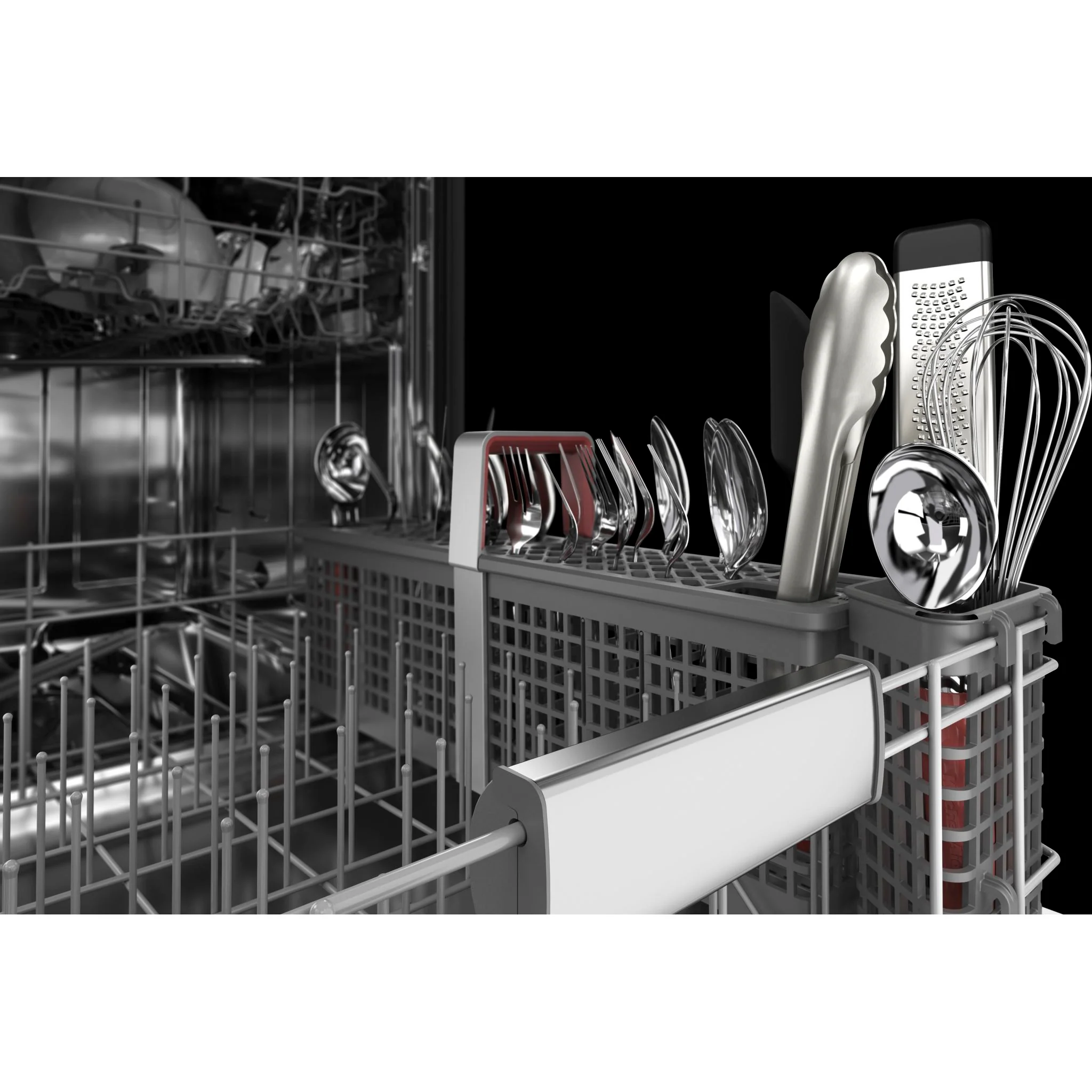 KitchenAid 44 dBA Dishwasher with 360A° Max Jets Third Rack and LED Interior Lighting - Black Stainless (KDPM804KBS) - Image 10