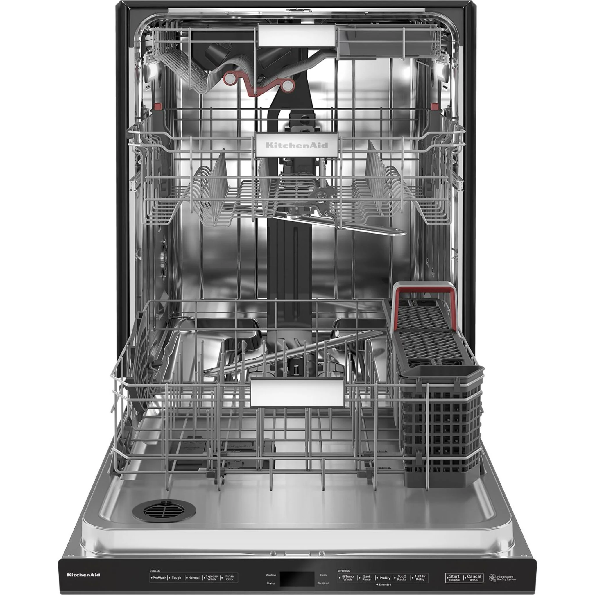 KitchenAid 44 dBA Dishwasher with 360A° Max Jets Third Rack and LED Interior Lighting - Black Stainless (KDPM804KBS) - Image 18