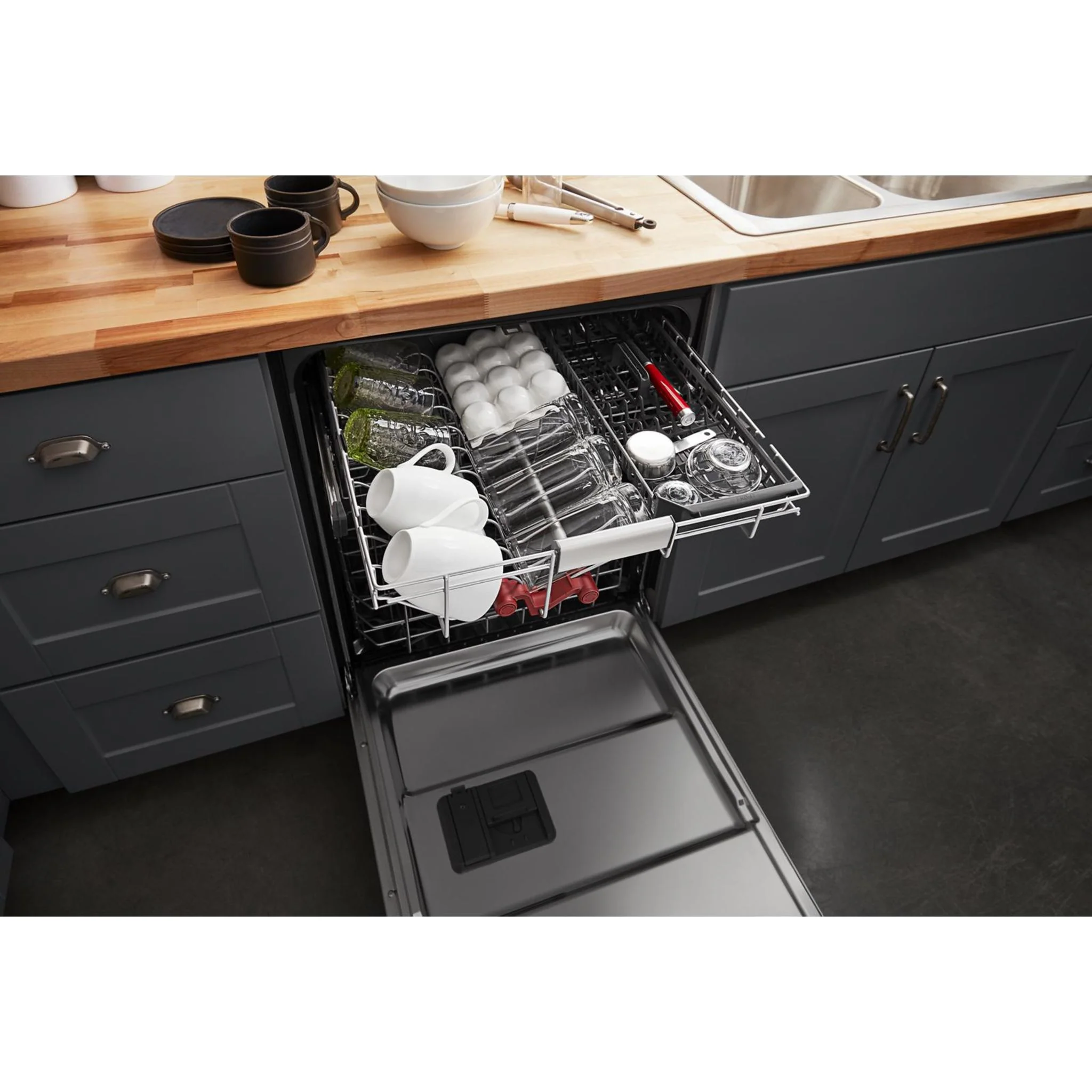 KitchenAid 44 dBA Dishwasher in PrintShield Finish with 360A° Max Jets Third Rack - Stainless Steel (KDFM404KPS) - Image 34