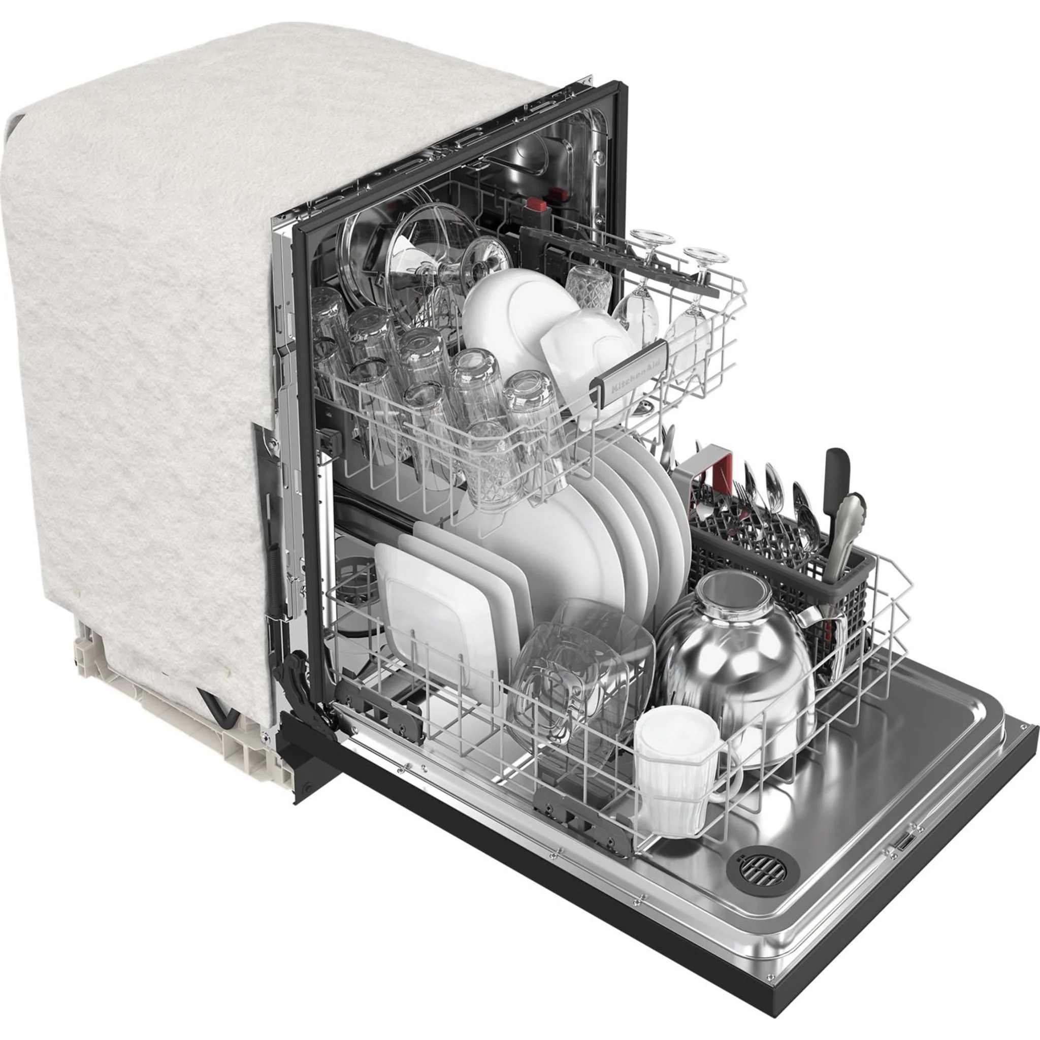KitchenAid 47 dBA Two-Rack Dishwasher with ProWash Cycle - Black (KDFE104KBL) - Image 28