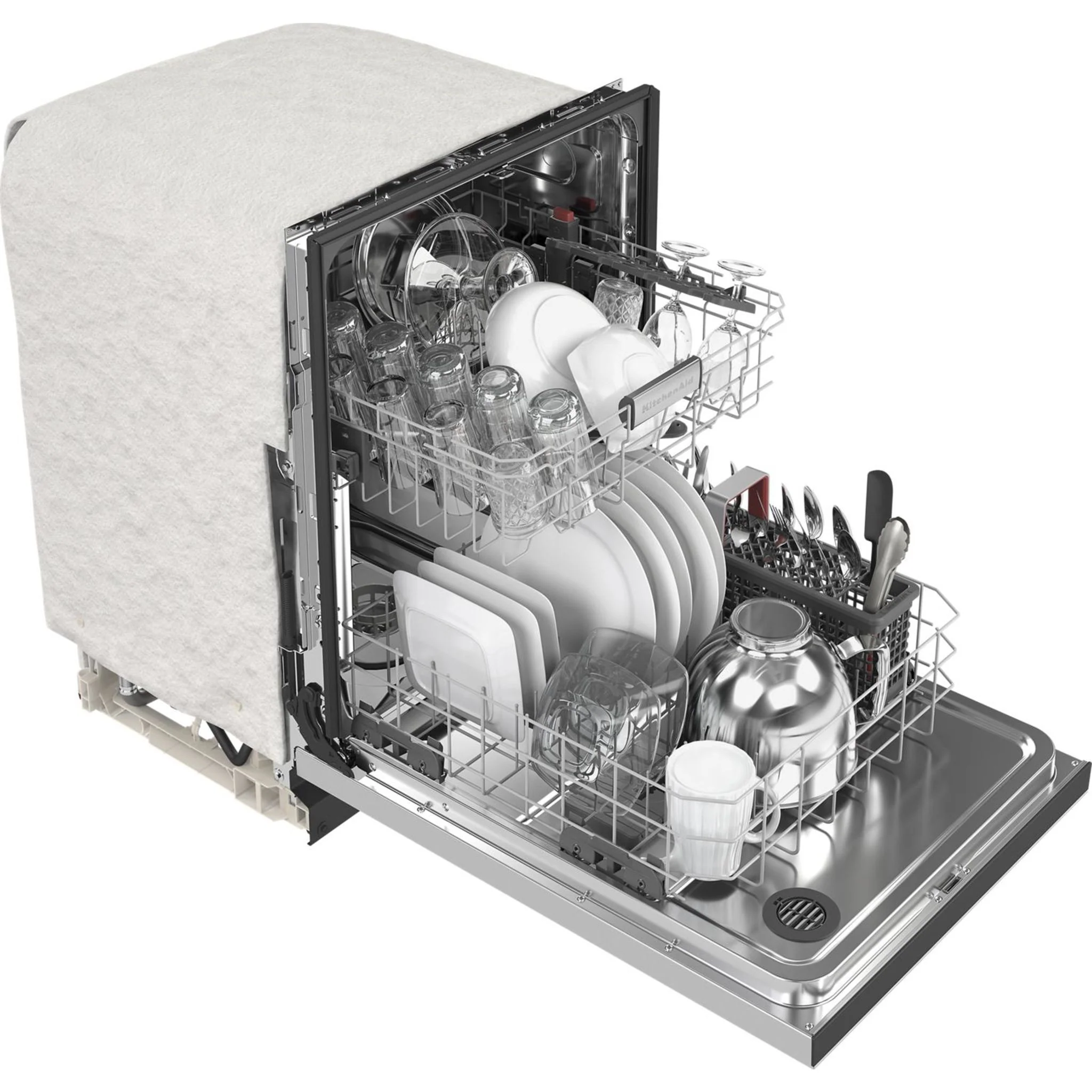 KitchenAid 47 dBA Two-Rack Dishwasher in PrintShield Finish with ProWash Cycle - Stainless Steel (KDFE104KPS) - Image 24