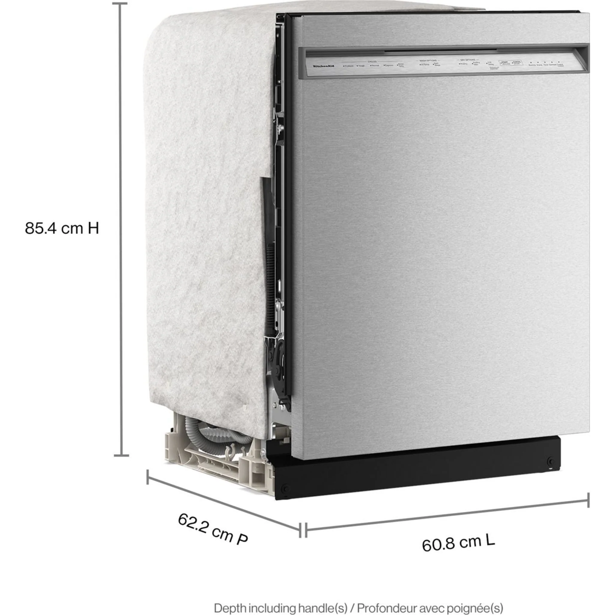KitchenAid Third Level Utensil Rack Dishwasher with 30+ Total Wash Jets in PrintShieldFinish, 47 dBA -PrintShield Stainless (KDFS224SPS) - Image 24