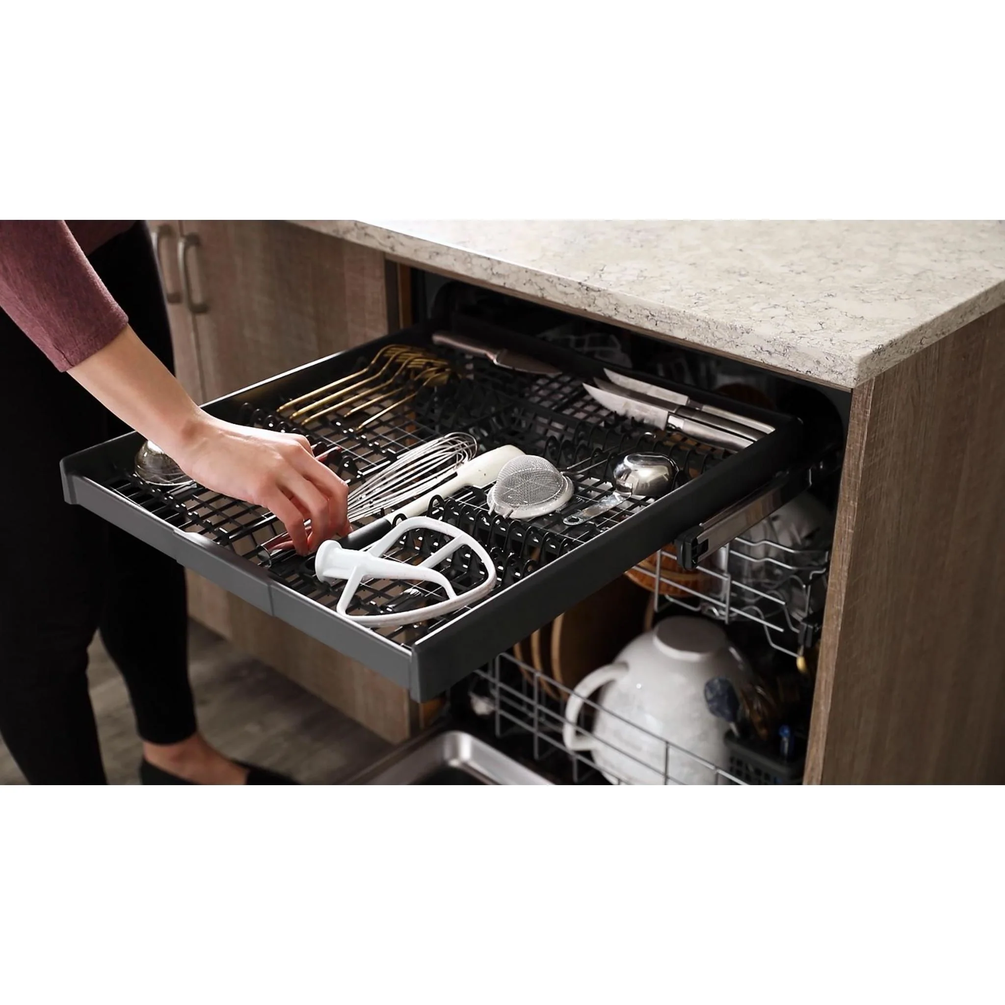 KitchenAid Third Level Utensil Rack Dishwasher with 30+ Total Wash Jets in PrintShieldFinish, 47 dBA -PrintShield Stainless (KDFS224SPS) - Image 26