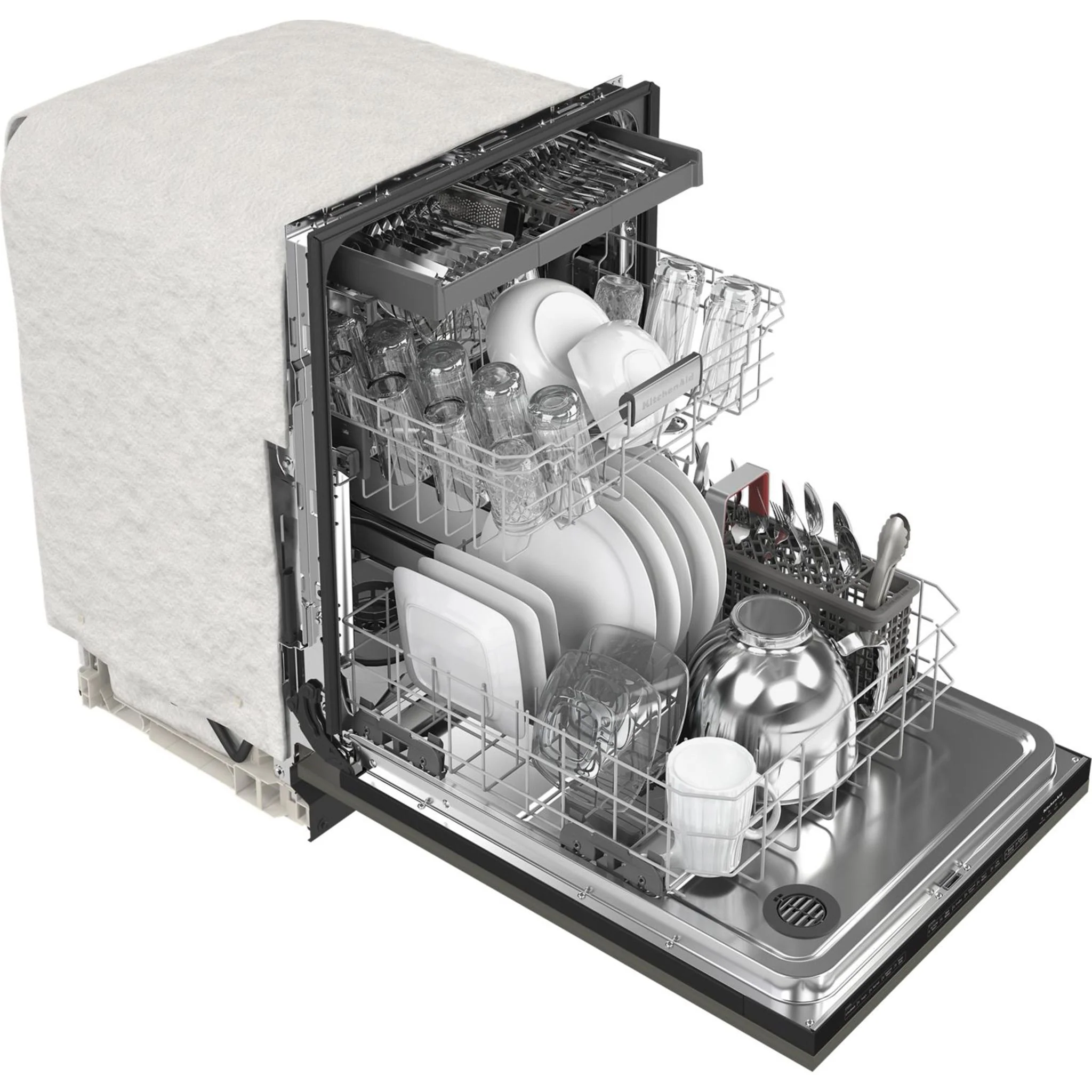 KitchenAid  39 dBA Panel-Ready Dishwasher with Third Level Utensil Rack (KDTE304LPA) - Image 12