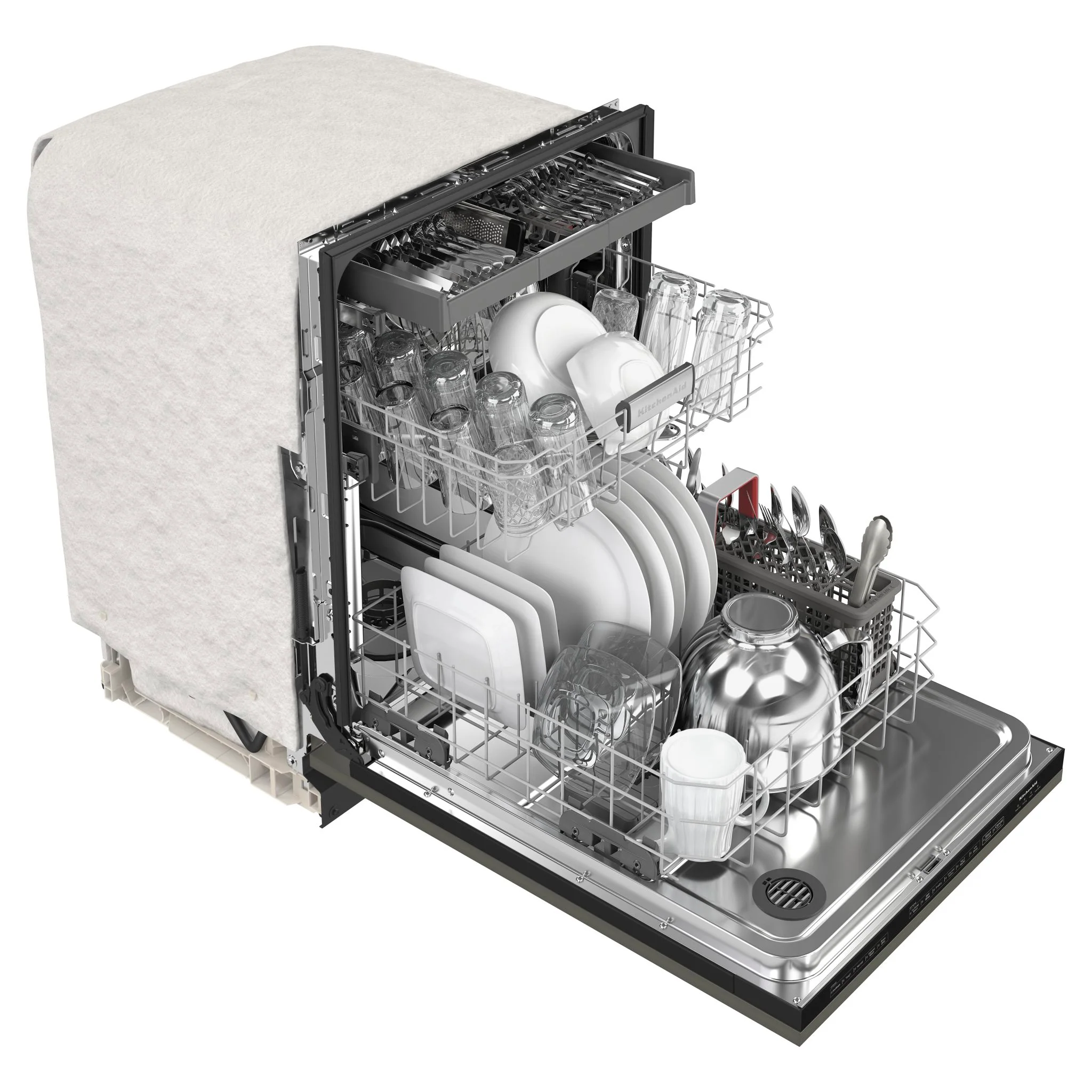 KitchenAid  39 dBA Panel-Ready Dishwasher with Third Level Utensil Rack (KDTE304LPA) - Image 5