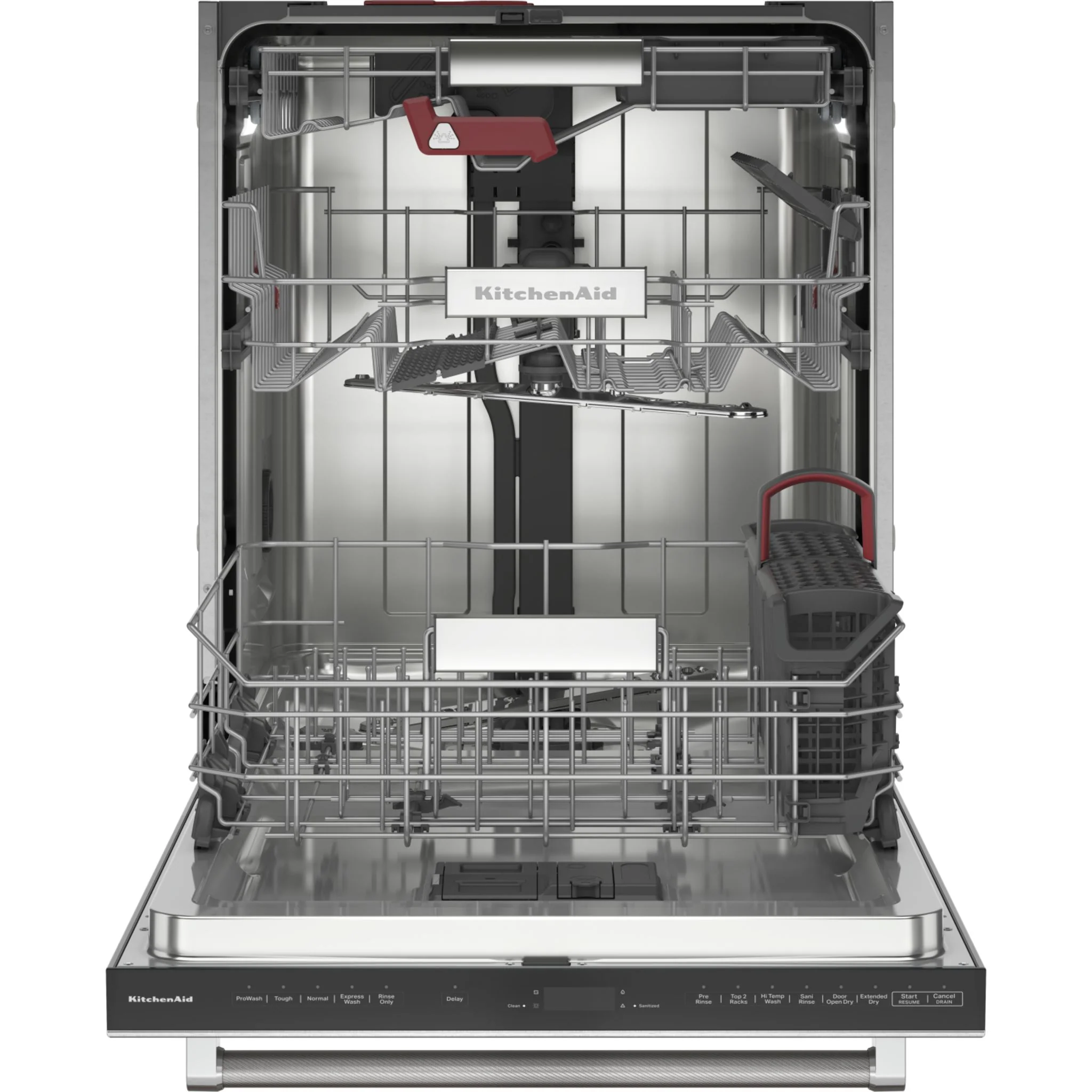 KitchenAid 39 dBA PrintShieldFinish Flush-to-Cabinet Dishwasher with FreeFlexFit Third Level Rack -Stainless Steel (KDTF924PPS) - Image 10