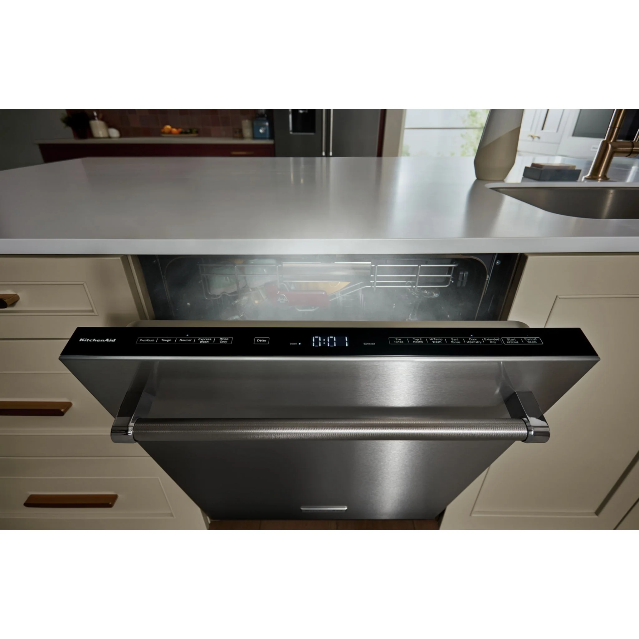 KitchenAid 39 dBA PrintShieldFinish Flush-to-Cabinet Dishwasher with FreeFlexFit Third Level Rack -Stainless Steel (KDTF924PPS) - Image 18