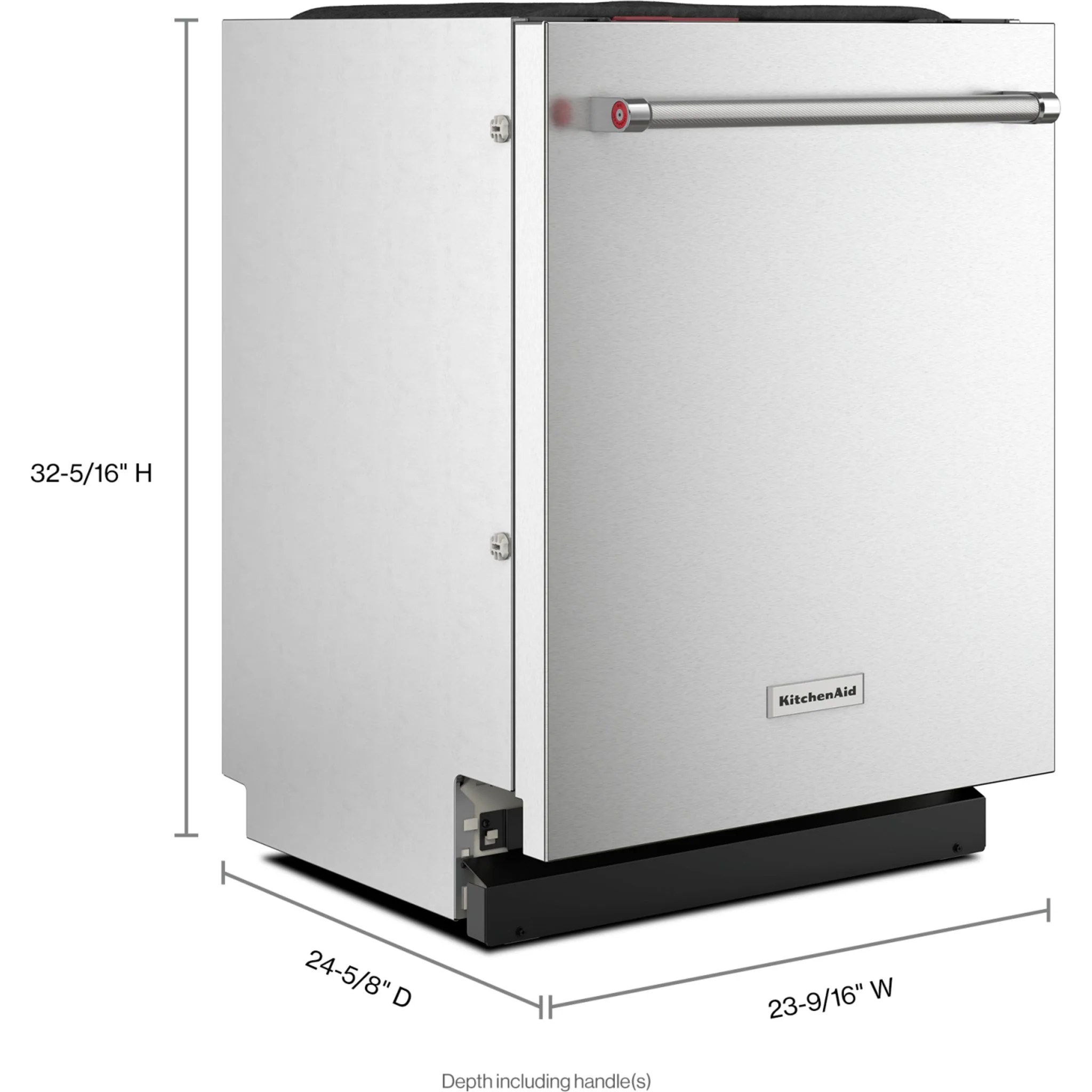 KitchenAid 39 dBA PrintShieldFinish Flush-to-Cabinet Dishwasher with FreeFlexFit Third Level Rack -Stainless Steel (KDTF924PPS) - Image 4