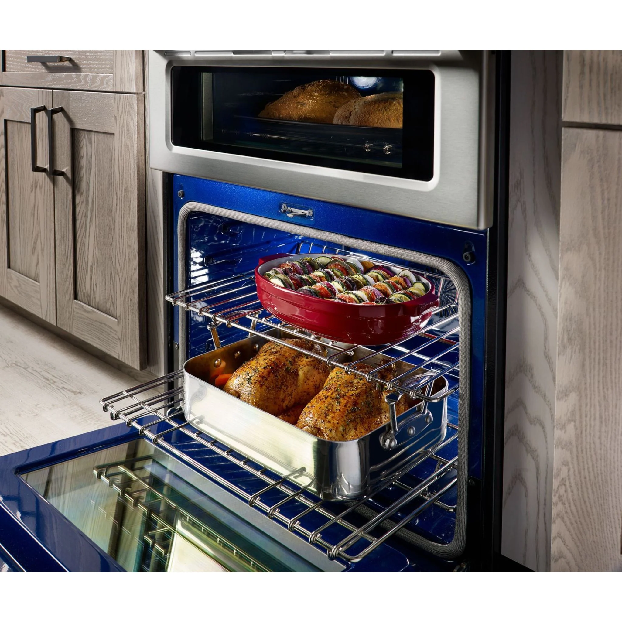 KitchenAid 30-Inch 5 Burner Gas Double Oven Convection Range -Stainless Steel (KFGD500ESS) - Image 4