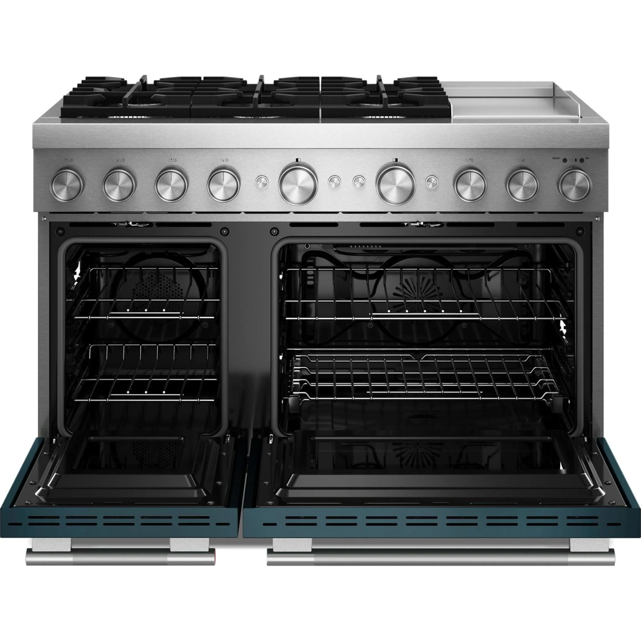 KitchenAid 48-Inch 6 Burner Commercial-Style Dual Fuel Range with Griddle -Agave (KFDD948SAG) - Image 4