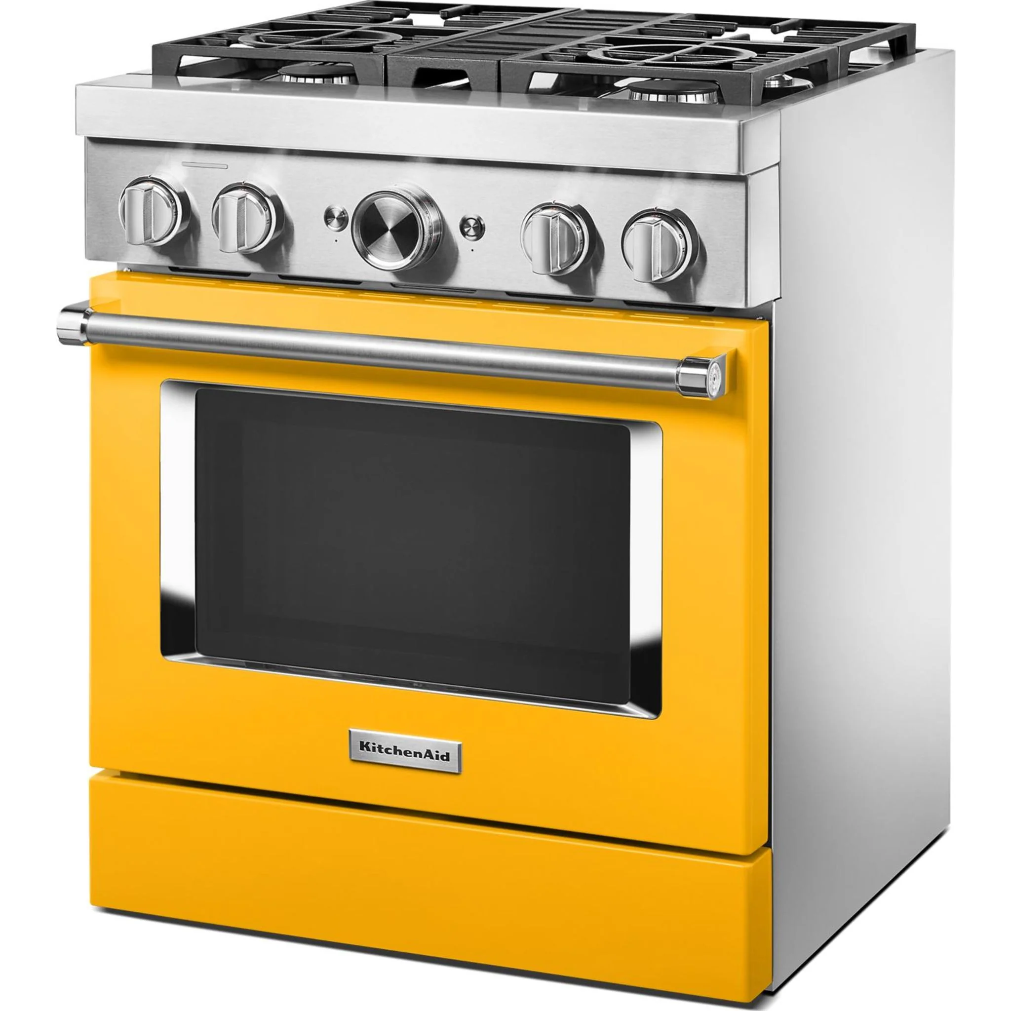 KitchenAid  30'' Smart Commercial-Style Dual Fuel Range with 4 Burners - Yellow Pepper (KFDC500JYP) - Image 25