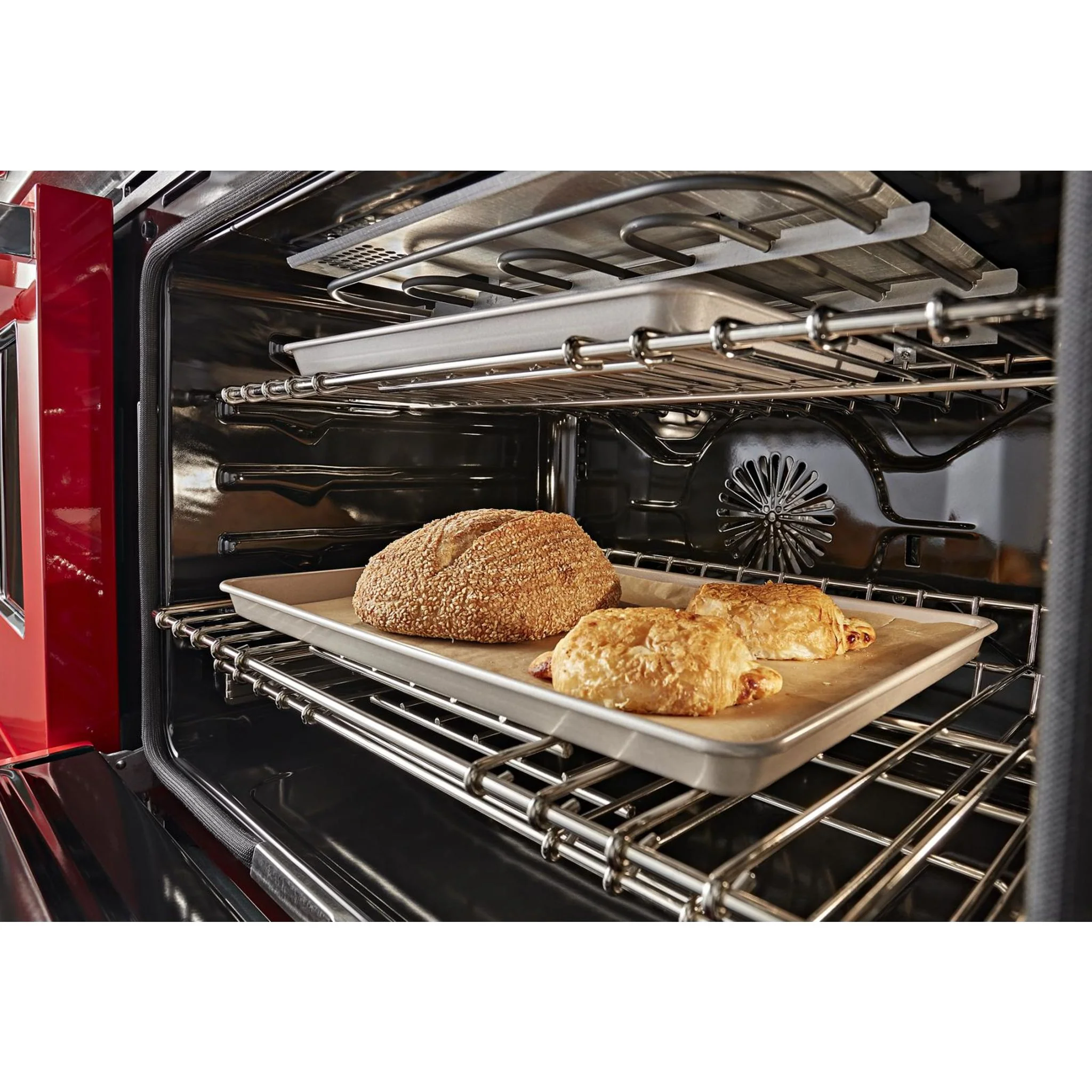KitchenAid  48'' Smart Commercial-Style Dual Fuel Range with Griddle - Passion Red (KFDC558JPA) - Image 47