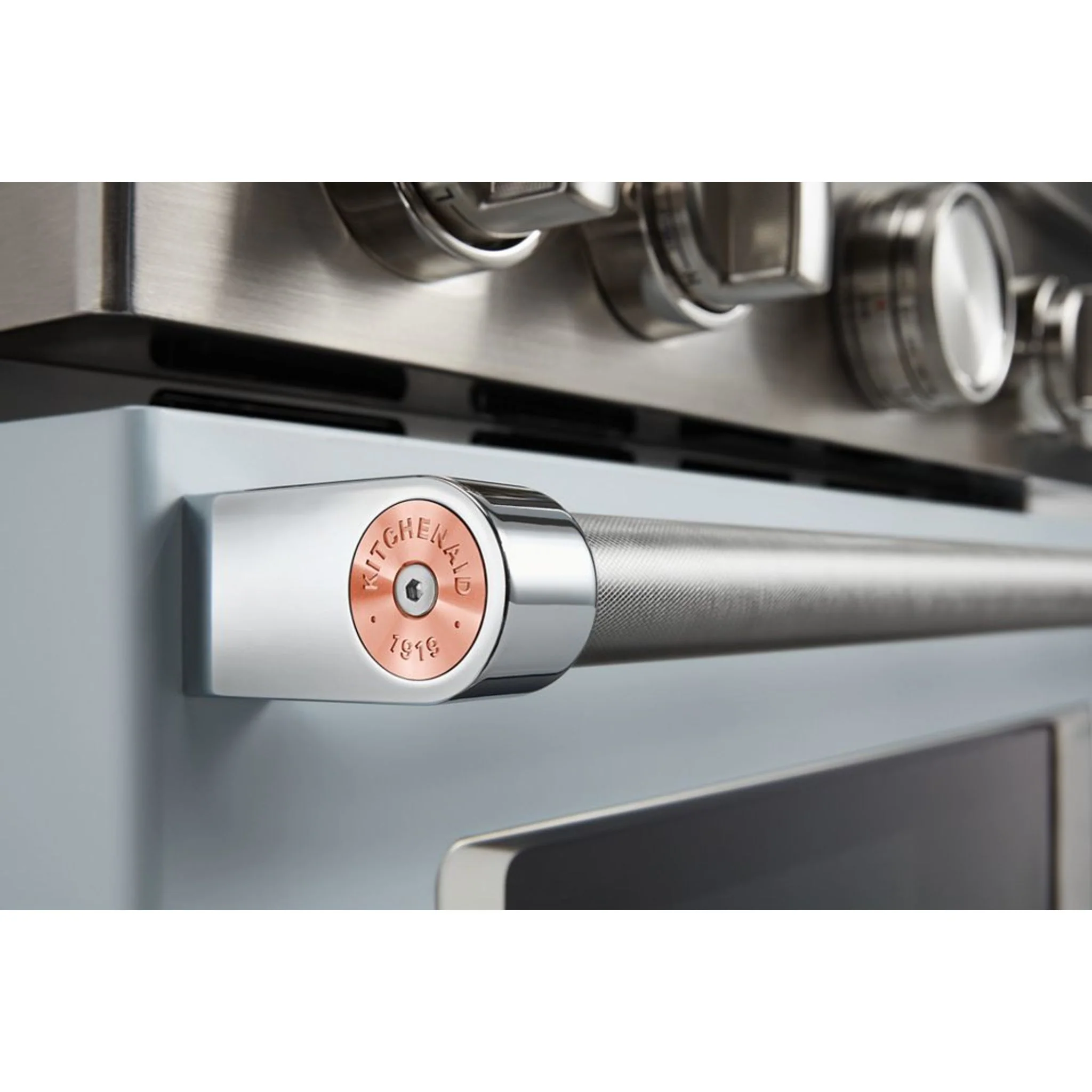 KitchenAid  30'' Smart Commercial-Style Dual Fuel Range with 4 Burners - Misty Blue (KFDC500JMB) - Image 15
