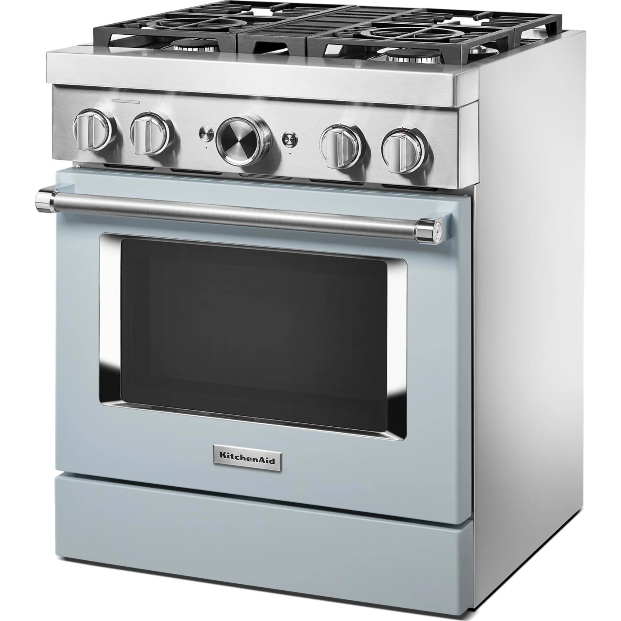 KitchenAid  30'' Smart Commercial-Style Dual Fuel Range with 4 Burners - Misty Blue (KFDC500JMB) - Image 17