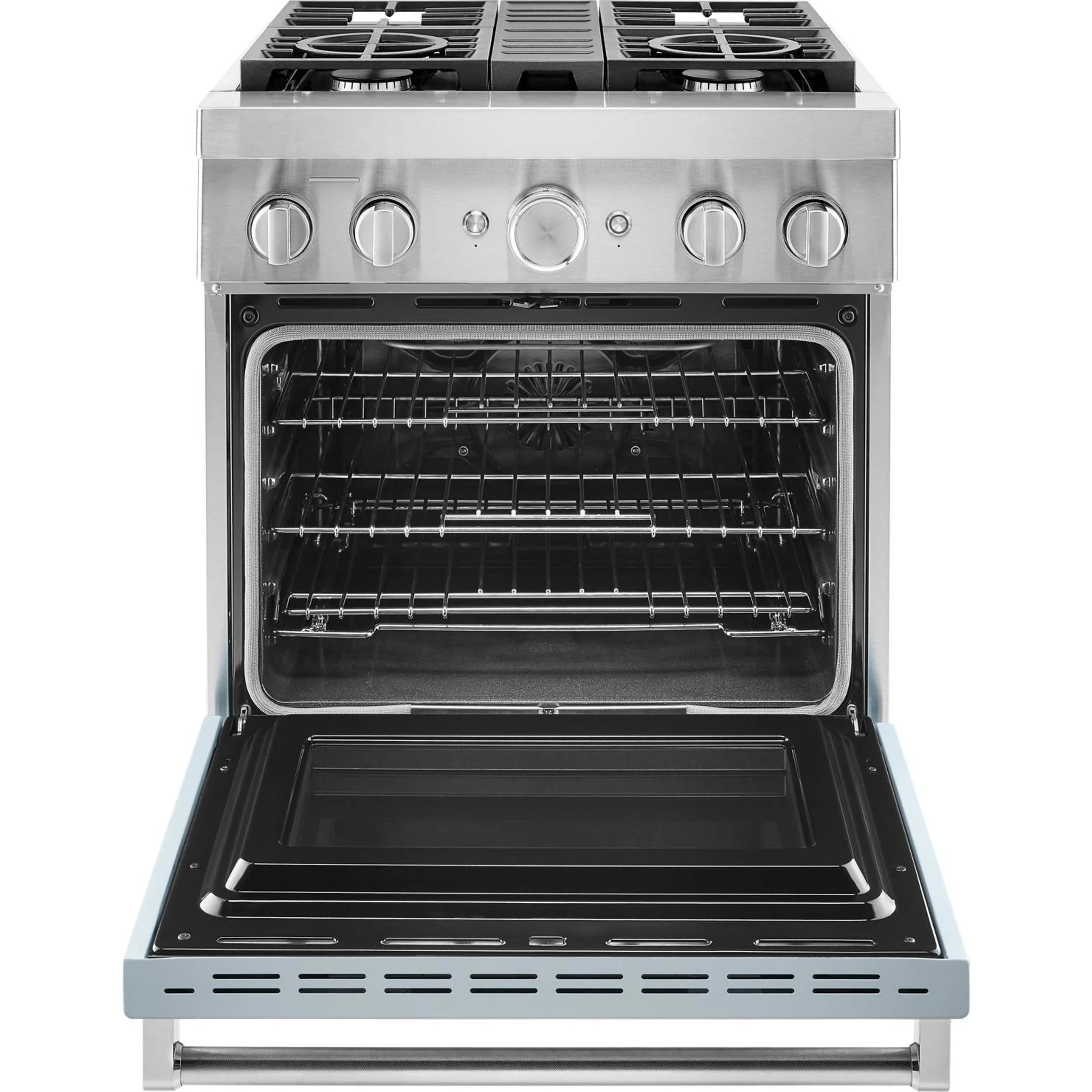 KitchenAid  30'' Smart Commercial-Style Dual Fuel Range with 4 Burners - Misty Blue (KFDC500JMB) - Image 37