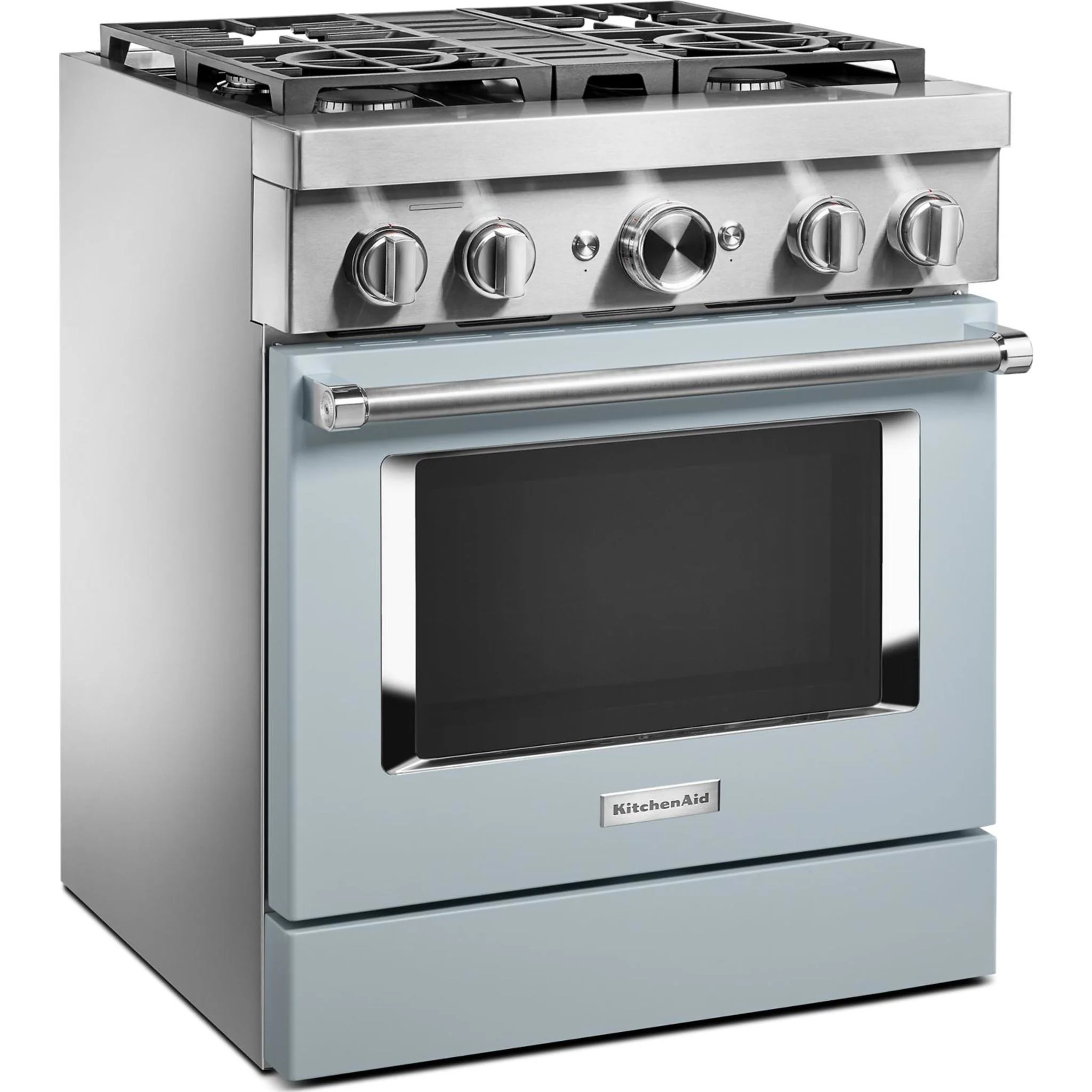 KitchenAid  30'' Smart Commercial-Style Dual Fuel Range with 4 Burners - Misty Blue (KFDC500JMB) - Image 40