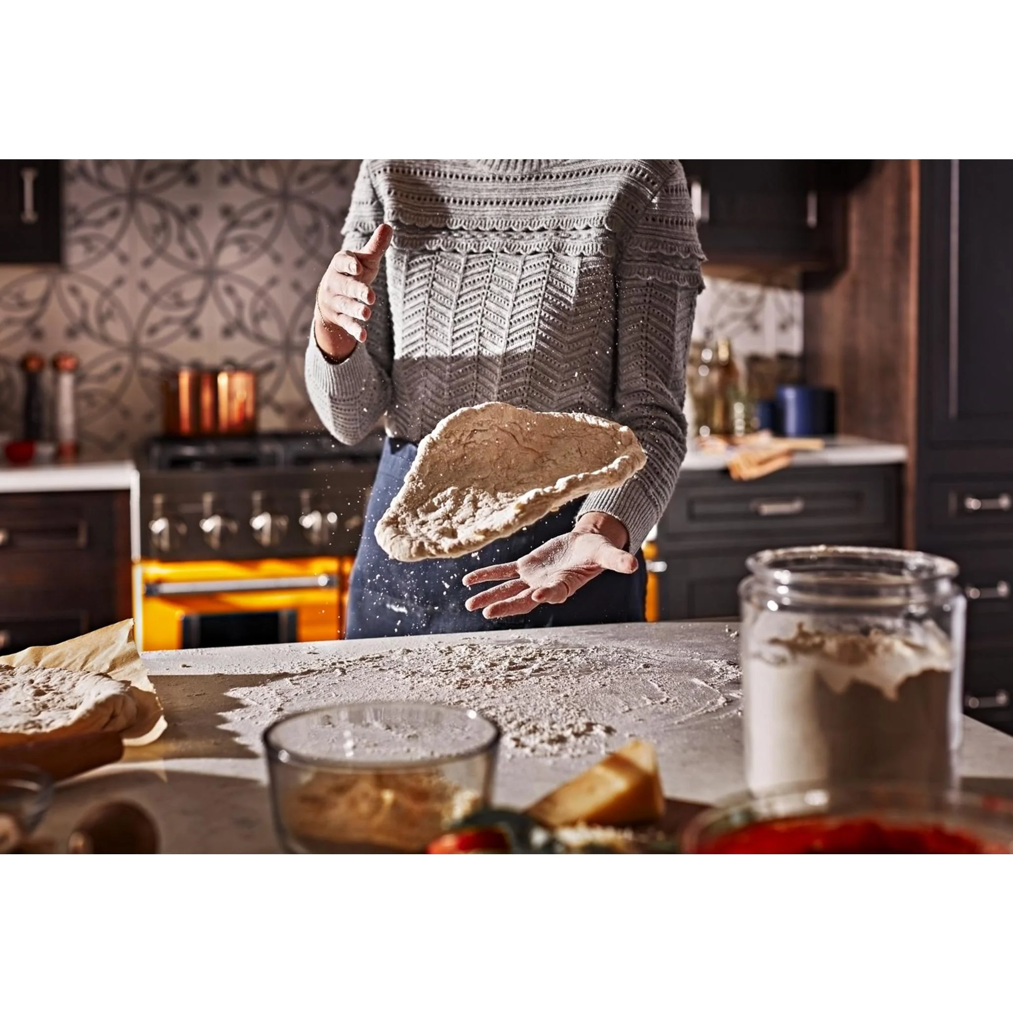 KitchenAid  48'' Smart Commercial-Style Dual Fuel Range with Griddle - Yellow Pepper (KFDC558JYP) - Image 34