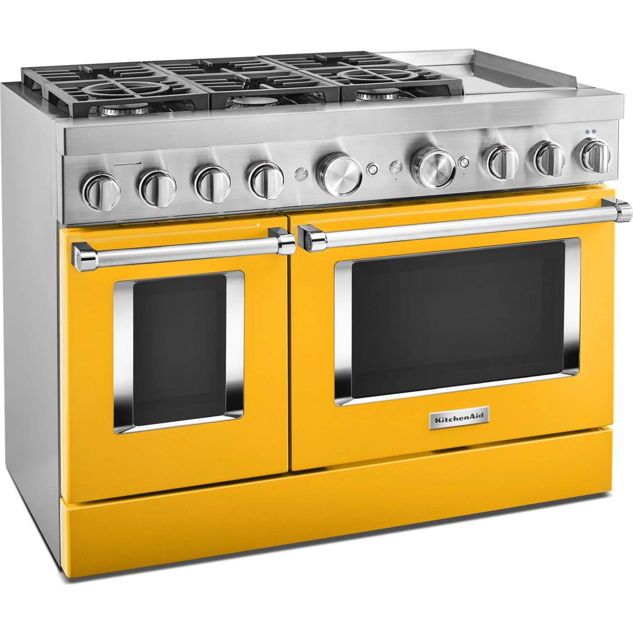 KitchenAid  48'' Smart Commercial-Style Dual Fuel Range with Griddle - Yellow Pepper (KFDC558JYP) - Image 59