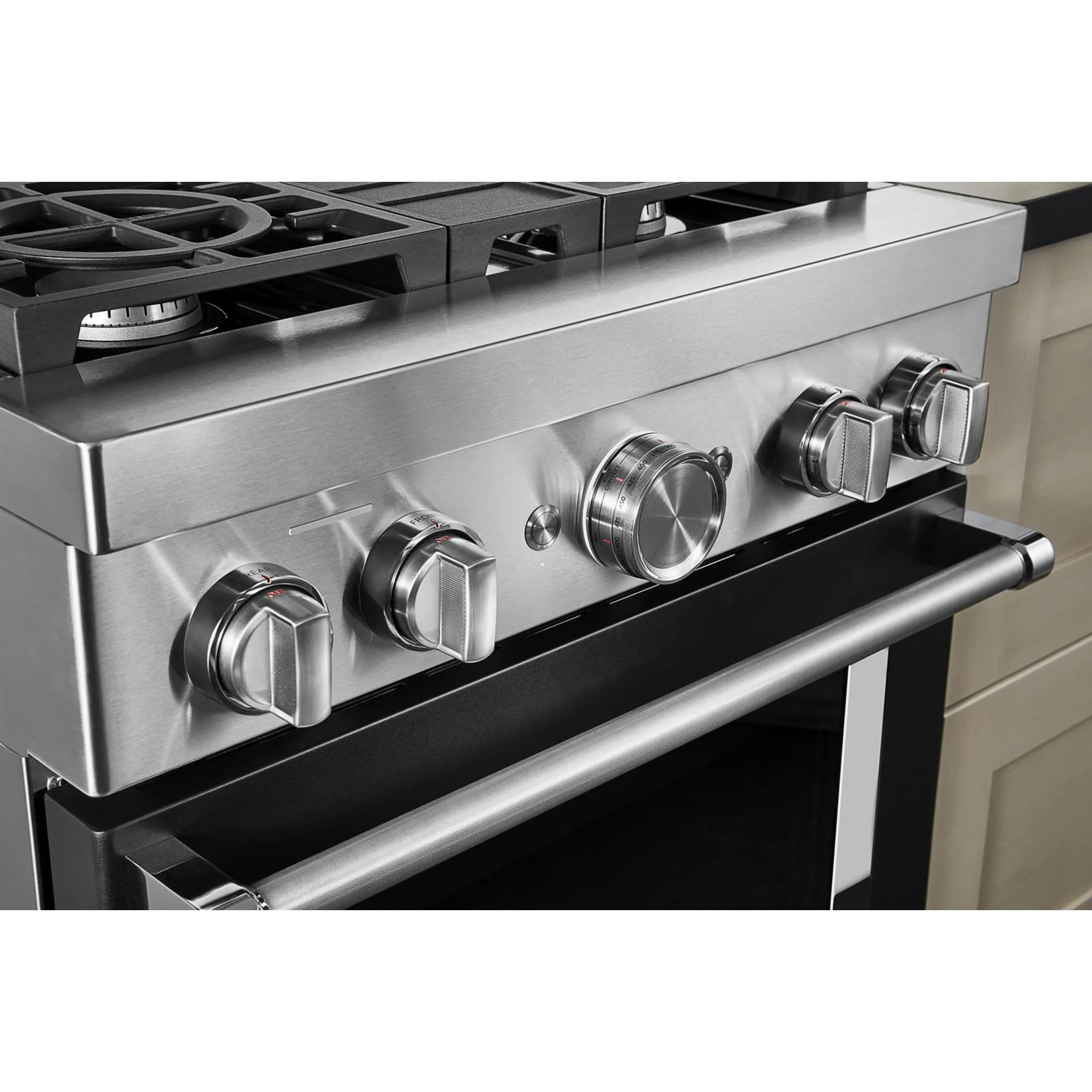 KitchenAid  30'' Smart Commercial-Style Dual Fuel Range with 4 Burners - Imperial Black (KFDC500JBK) - Image 10