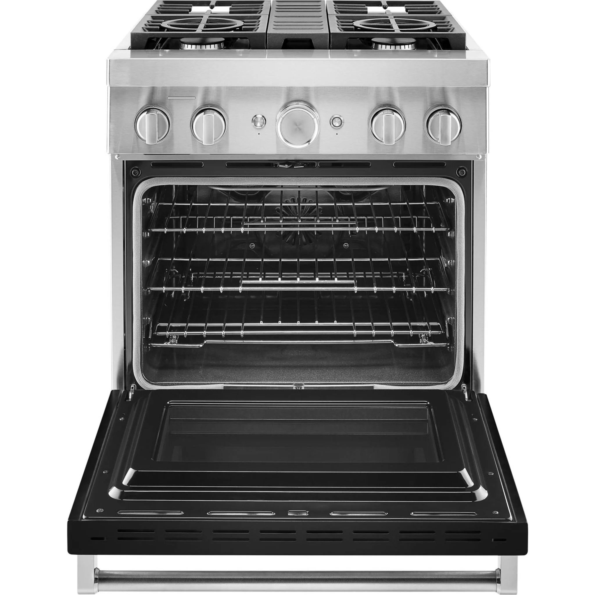 KitchenAid  30'' Smart Commercial-Style Dual Fuel Range with 4 Burners - Imperial Black (KFDC500JBK) - Image 18