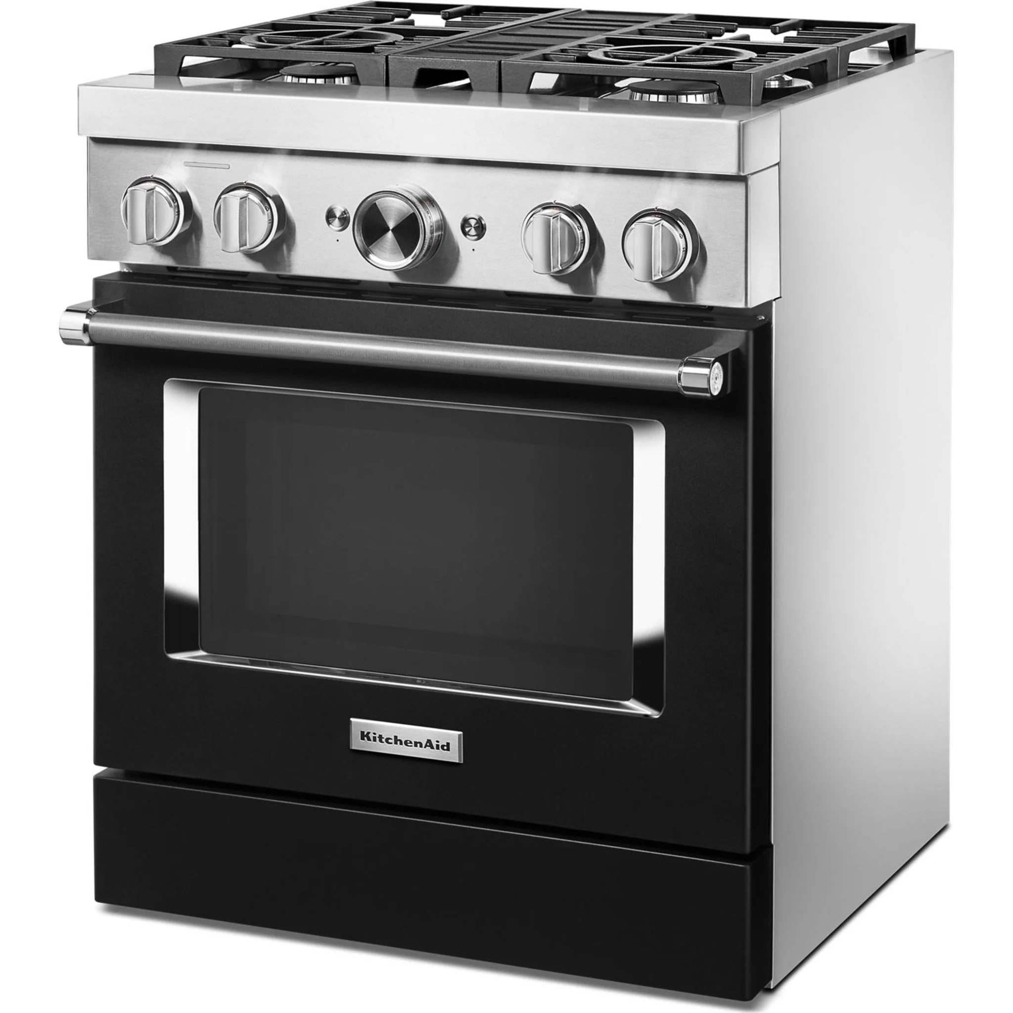 KitchenAid  30'' Smart Commercial-Style Dual Fuel Range with 4 Burners - Imperial Black (KFDC500JBK) - Image 20