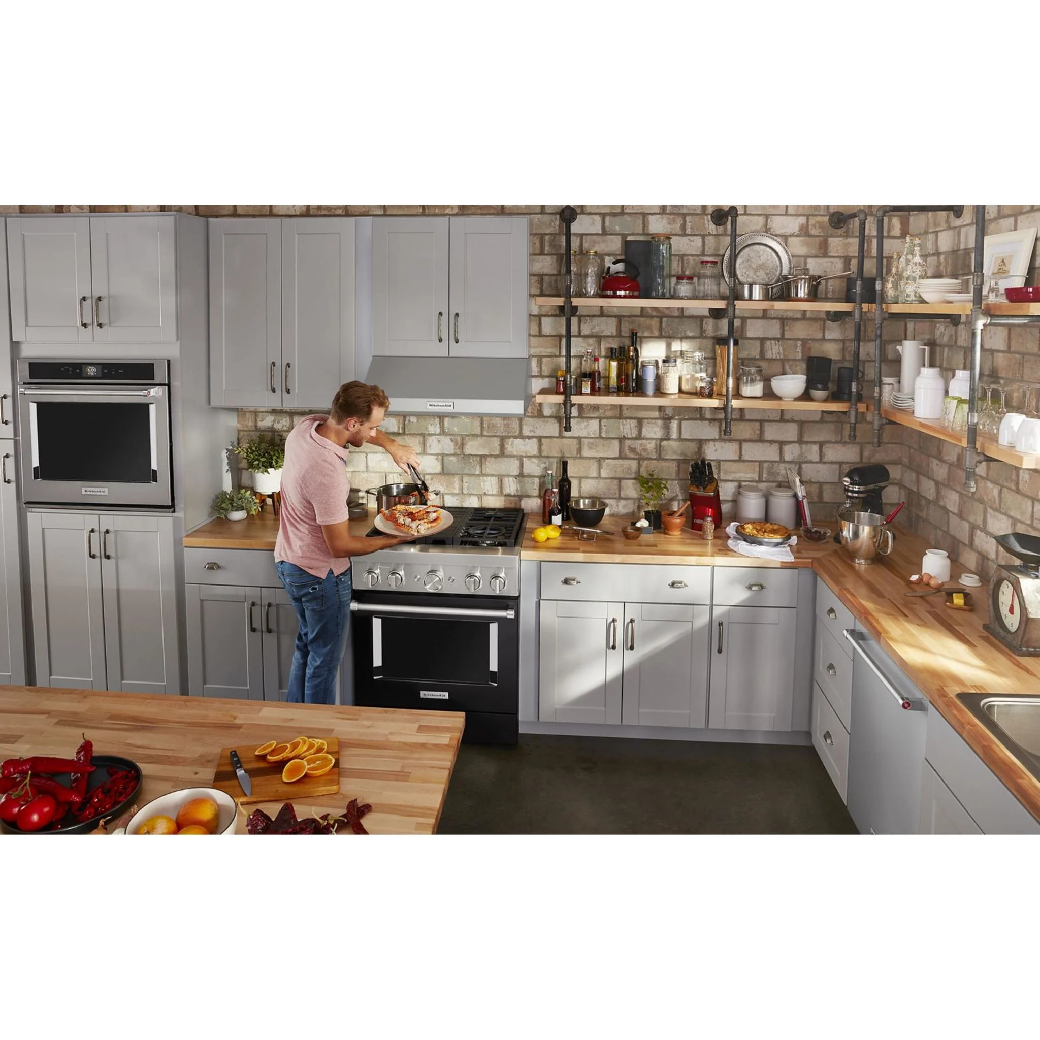 KitchenAid  30'' Smart Commercial-Style Dual Fuel Range with 4 Burners - Imperial Black (KFDC500JBK) - Image 43