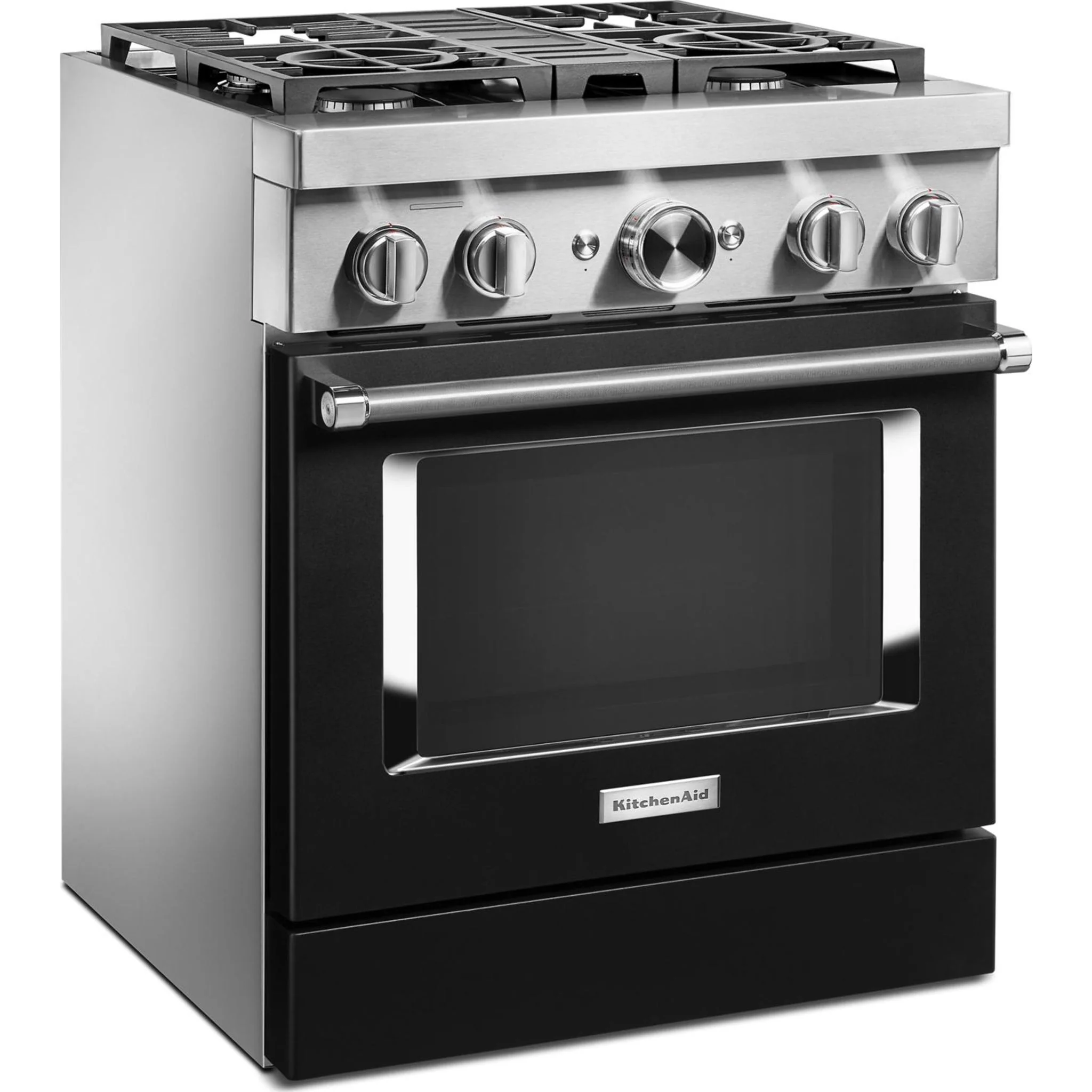 KitchenAid  30'' Smart Commercial-Style Dual Fuel Range with 4 Burners - Imperial Black (KFDC500JBK) - Image 45