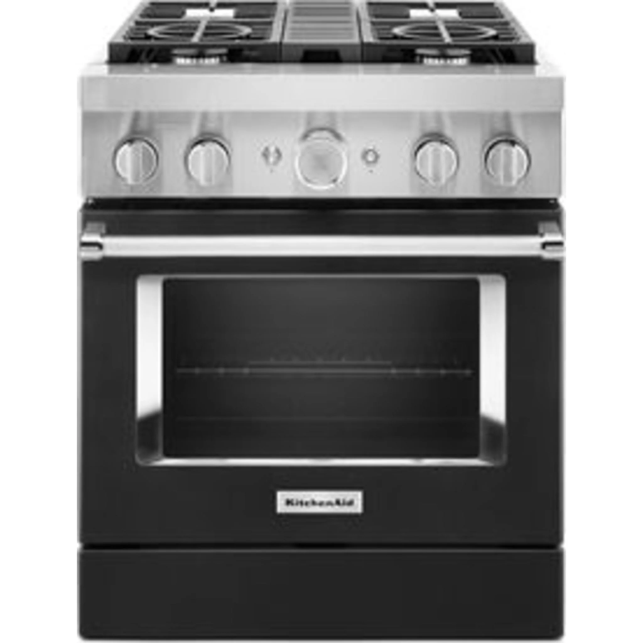 KitchenAid  30'' Smart Commercial-Style Dual Fuel Range with 4 Burners - Imperial Black (KFDC500JBK) - Image 47
