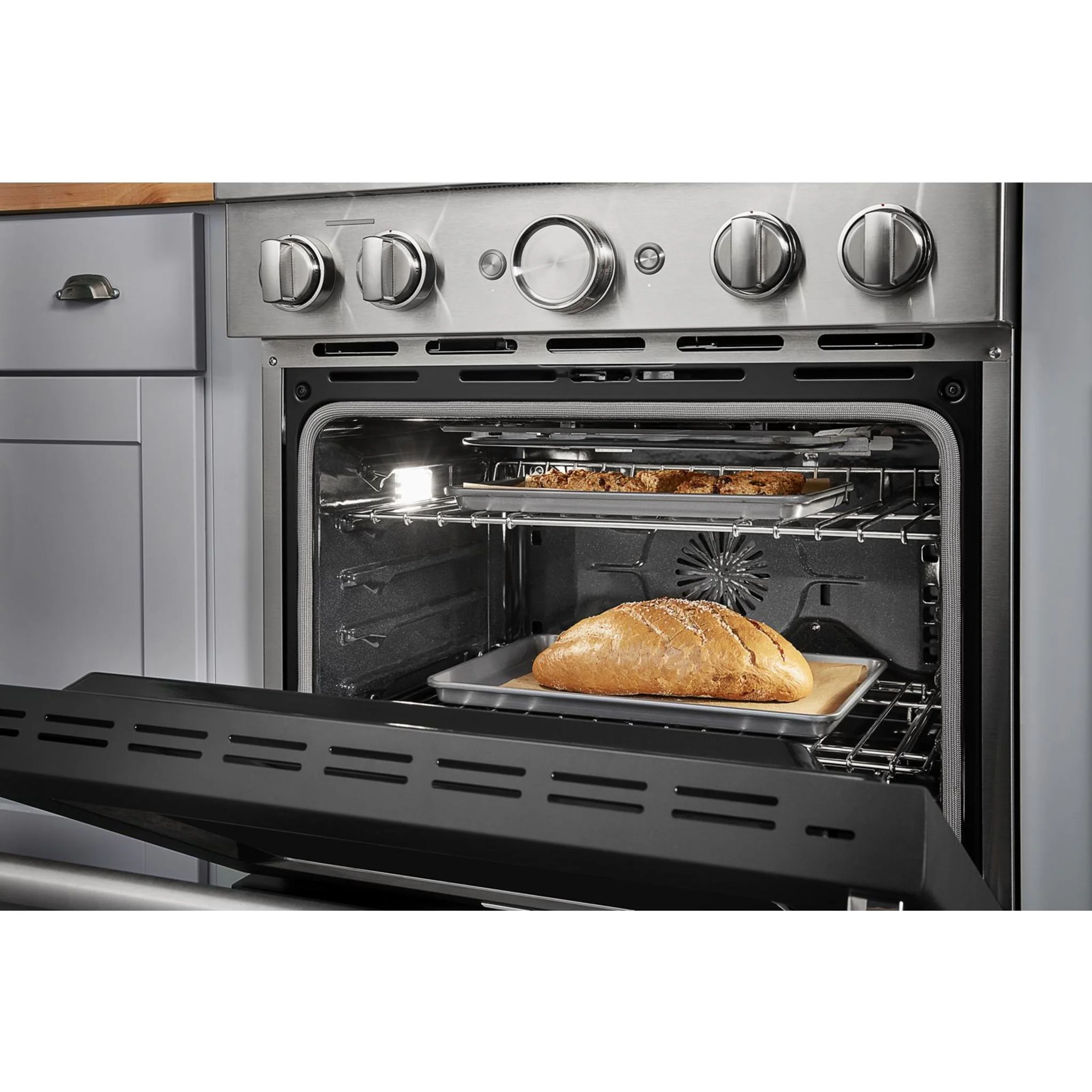 KitchenAid  30'' Smart Commercial-Style Dual Fuel Range with 4 Burners - Imperial Black (KFDC500JBK) - Image 48
