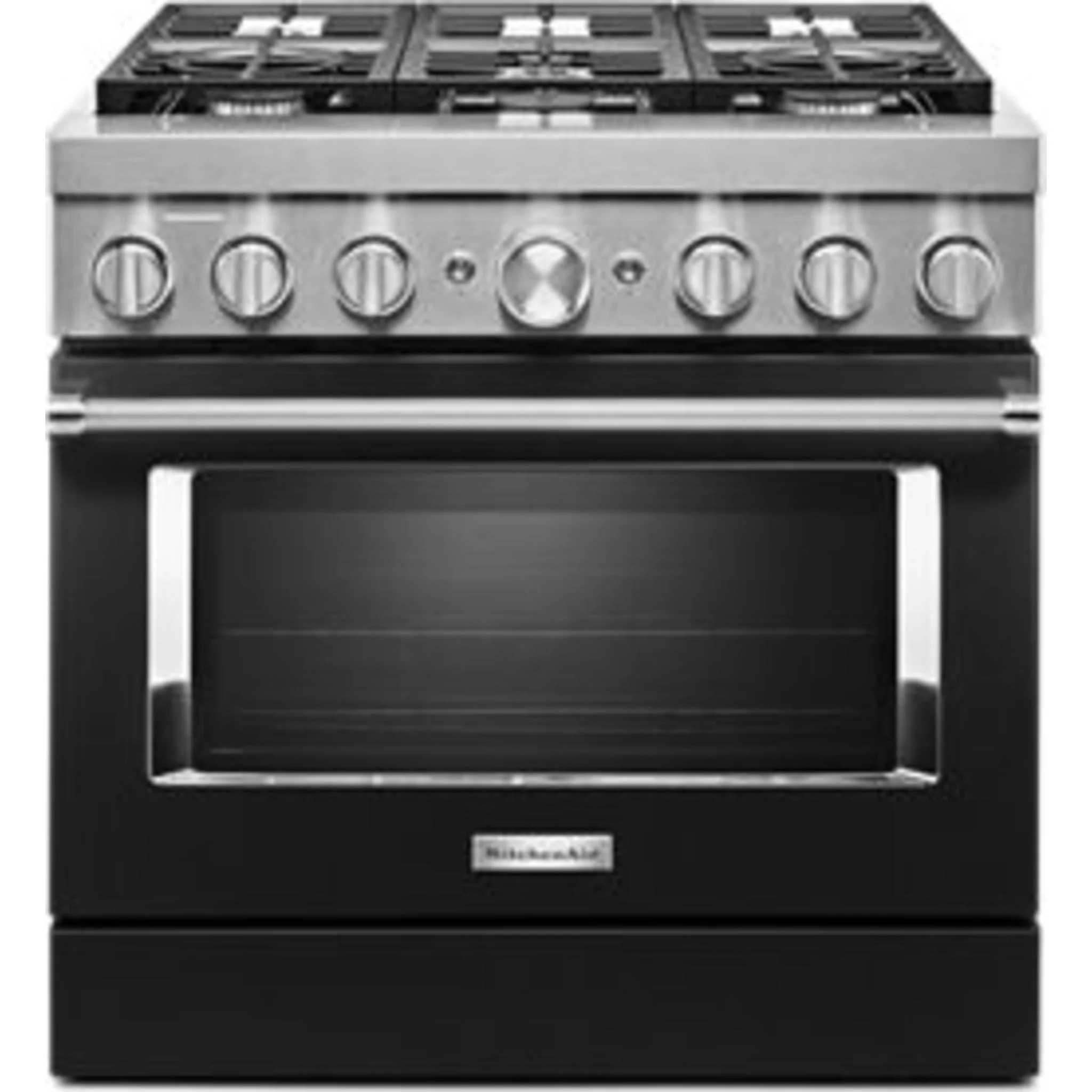 KitchenAid  36'' Smart Commercial-Style Dual Fuel Range with 6 Burners - Imperial Black (KFDC506JBK) - Image 57