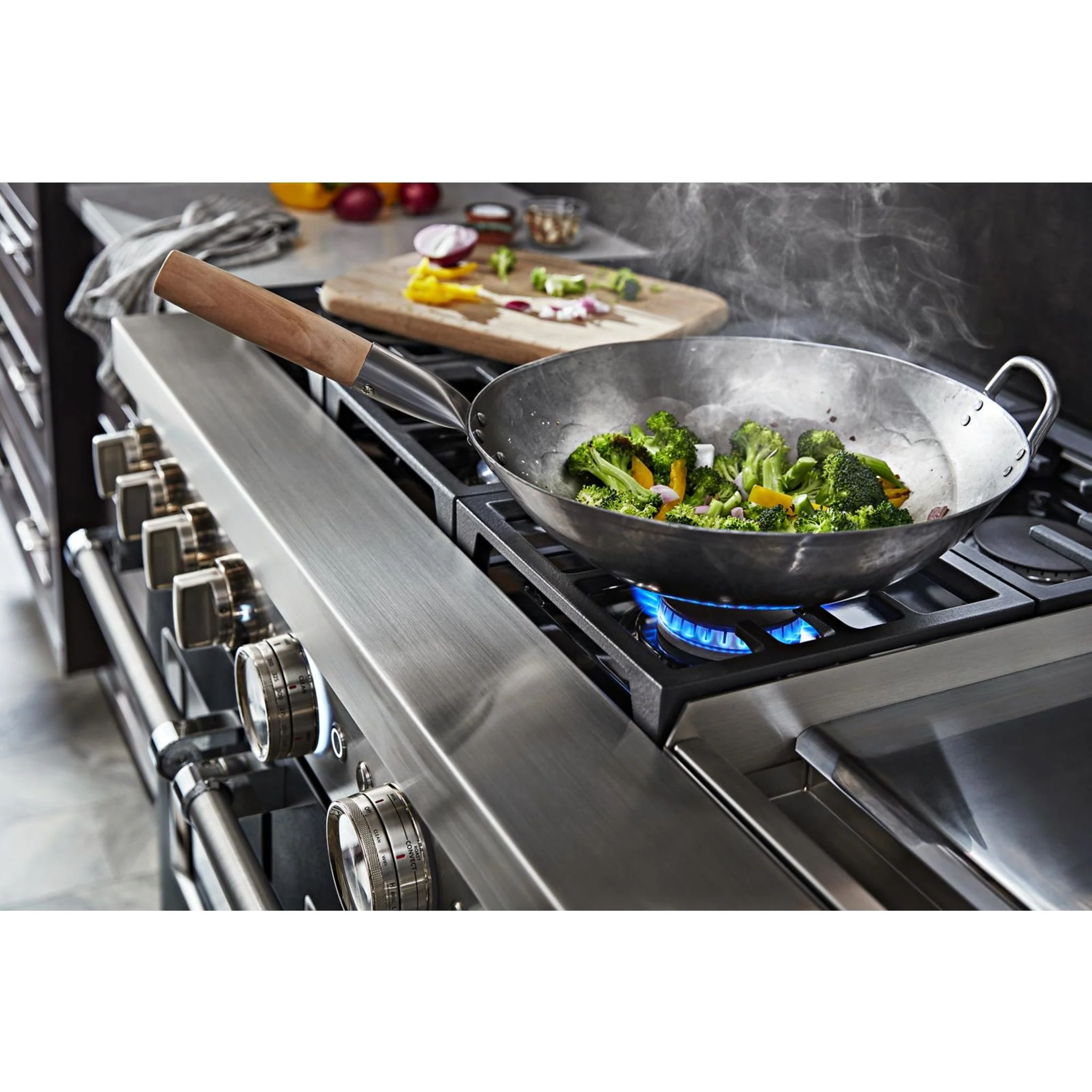 KitchenAid  48'' Smart Commercial-Style Dual Fuel Range with Griddle - Imperial Black (KFDC558JBK) - Image 34