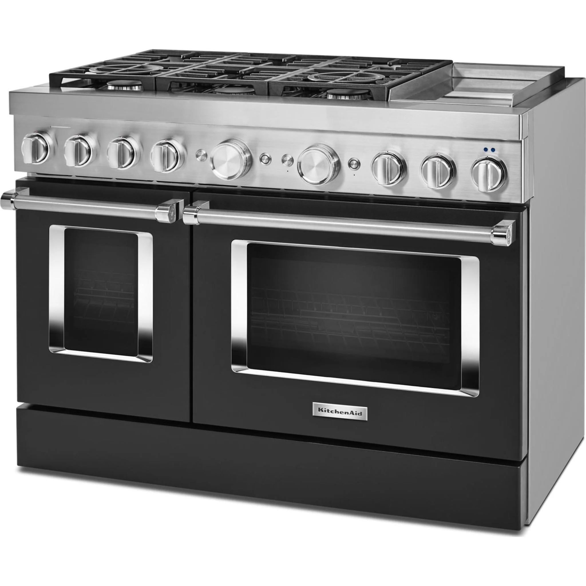 KitchenAid  48'' Smart Commercial-Style Dual Fuel Range with Griddle - Imperial Black (KFDC558JBK) - Image 44