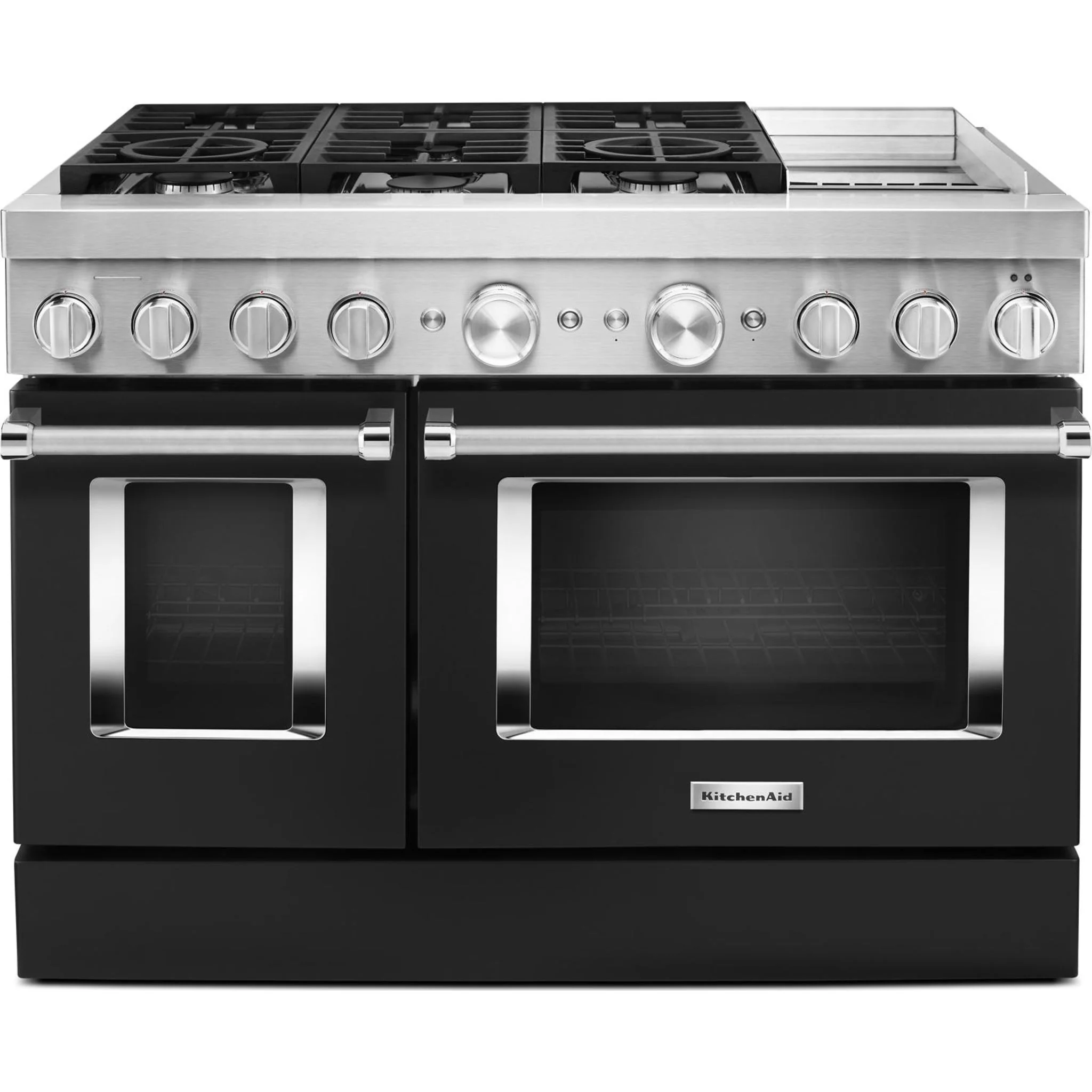 KitchenAid  48'' Smart Commercial-Style Dual Fuel Range with Griddle - Imperial Black (KFDC558JBK) - Image 53