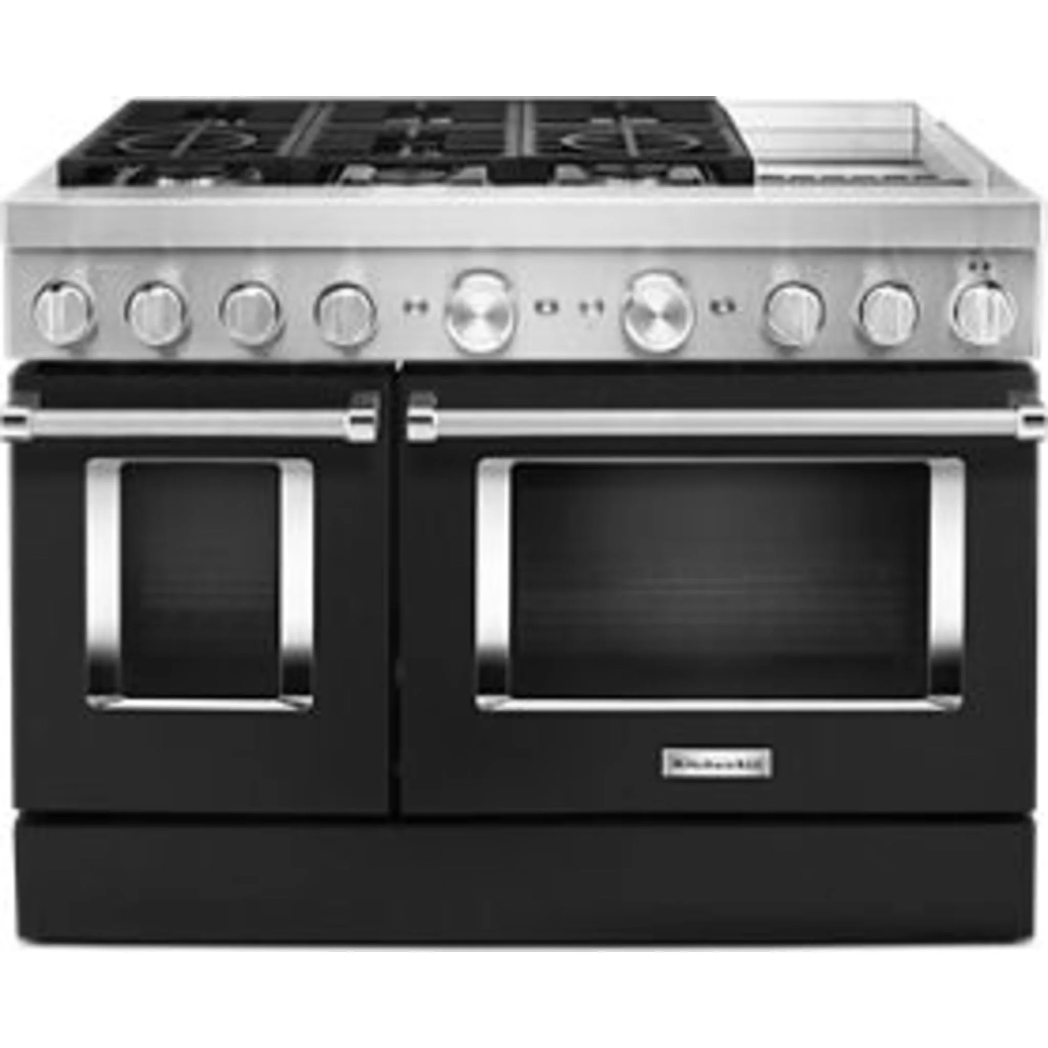 KitchenAid  48'' Smart Commercial-Style Dual Fuel Range with Griddle - Imperial Black (KFDC558JBK) - Image 57