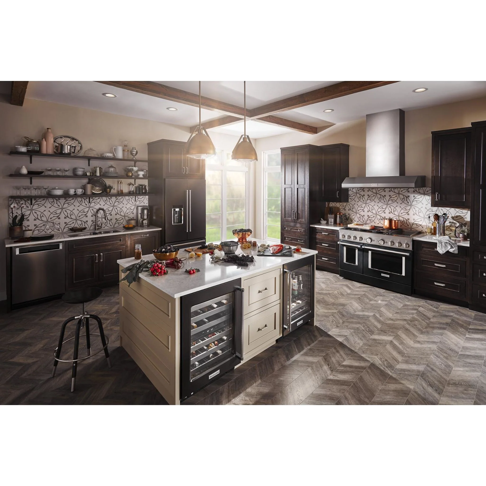 KitchenAid  48'' Smart Commercial-Style Dual Fuel Range with Griddle - Imperial Black (KFDC558JBK) - Image 63
