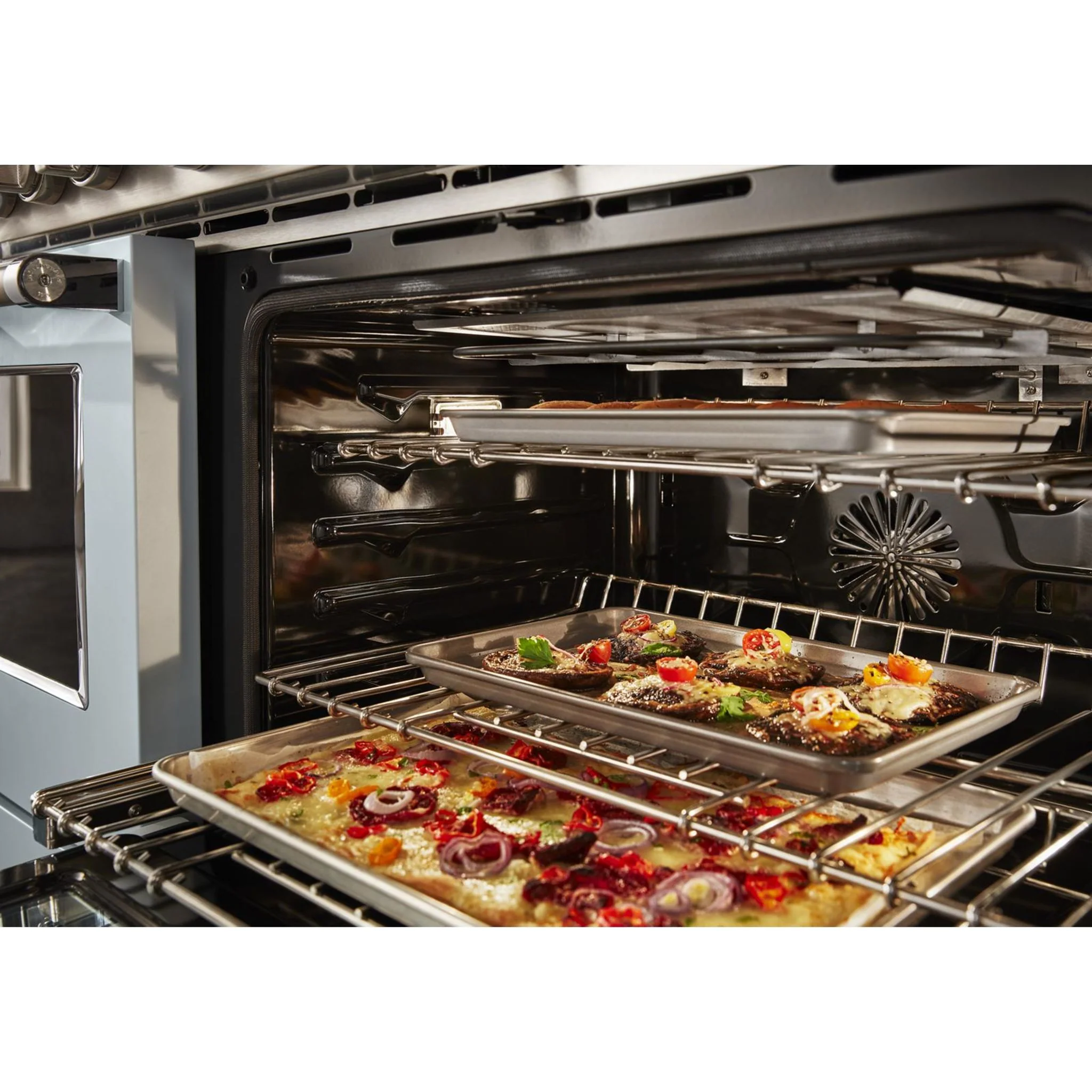 KitchenAid  48'' Smart Commercial-Style Dual Fuel Range with Griddle - Misty Blue (KFDC558JMB) - Image 21